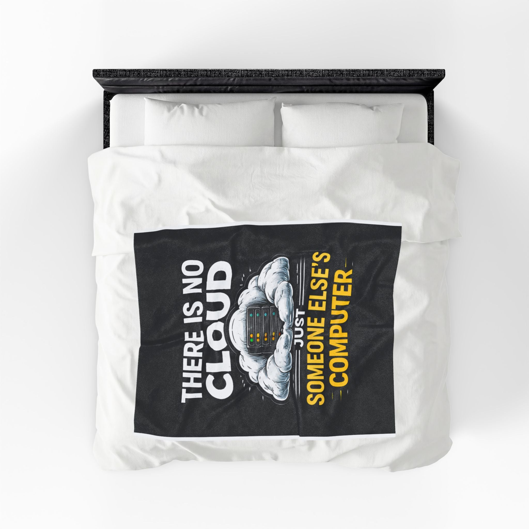"There Is No Cloud, Just Someone Else's Computer" Tech Humor Throw Funny IT Velveteen Plush Blanket