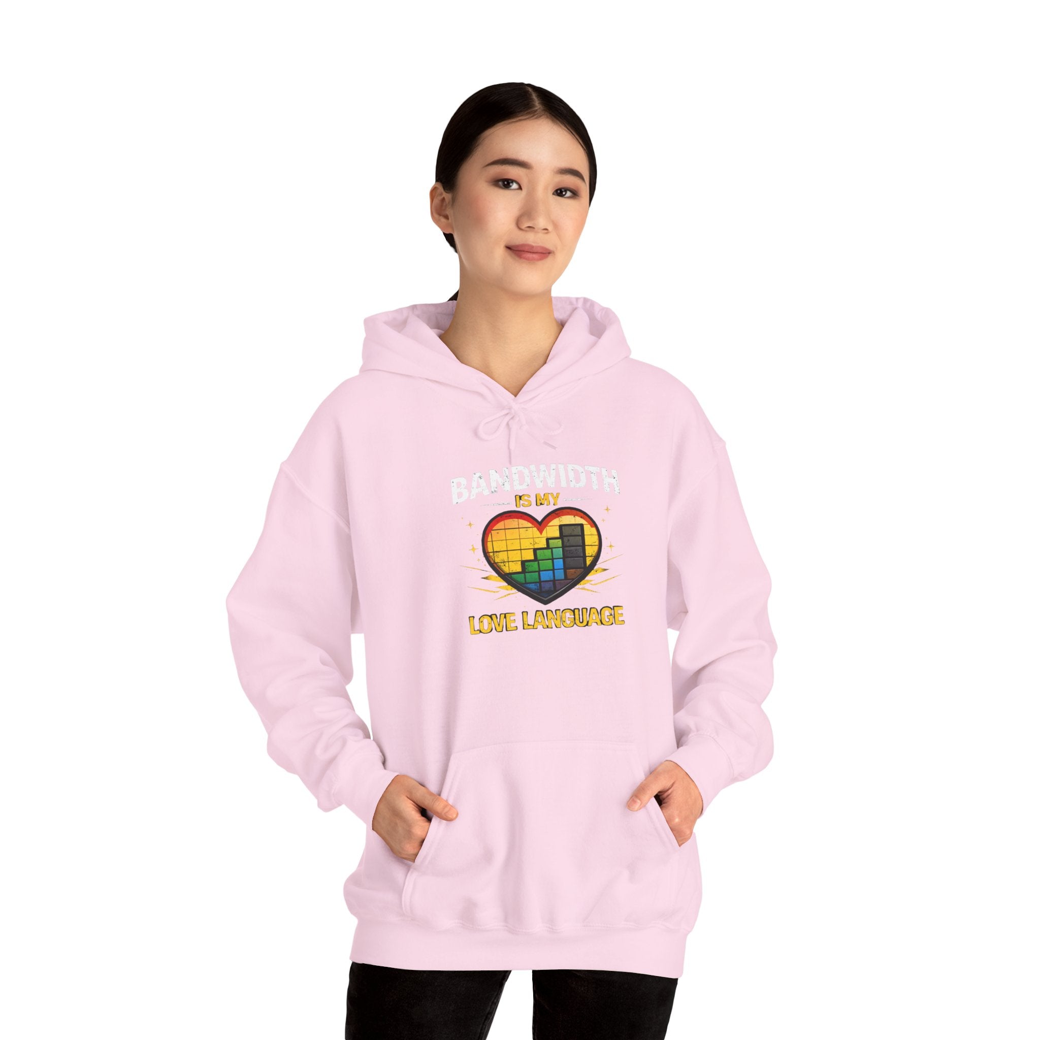 "Bandwidth is my Love Language" Tech Humor Unisex Heavy Blend™ Hoodie