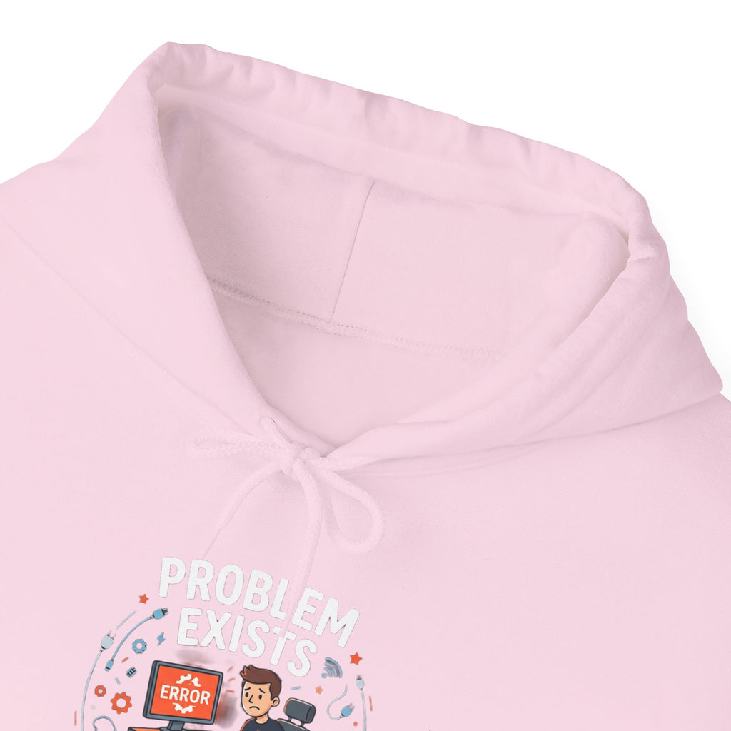 "Problem Exists Between the Chair & Keyboard" Tech Humor Graphic Hoodie