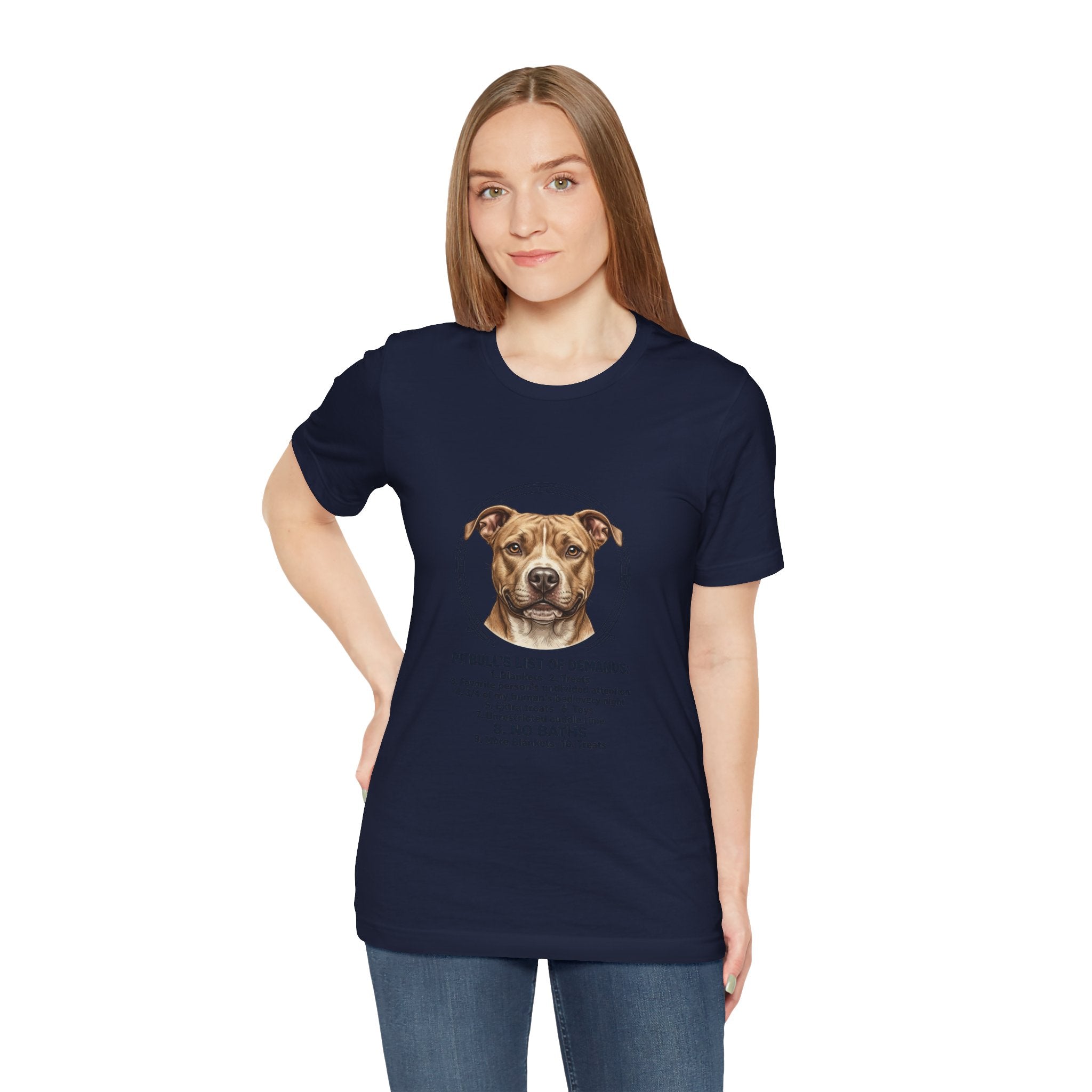 Pitbull Mom List of Demands T-Shirt | Dog Mom, Rescue Pride Tee