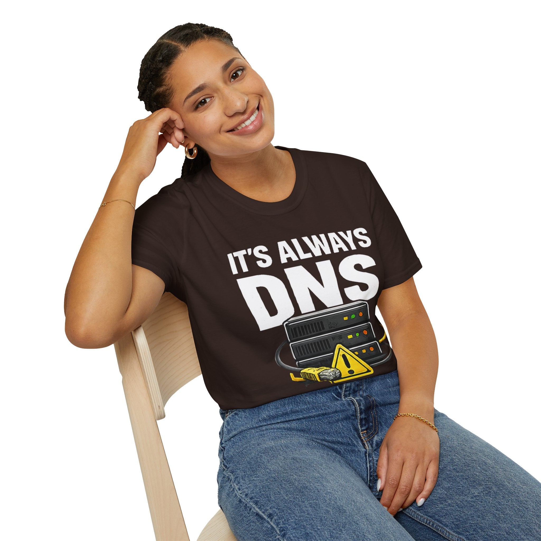 "It's Always DNS" Funny IT Tech Humor T-Shirt