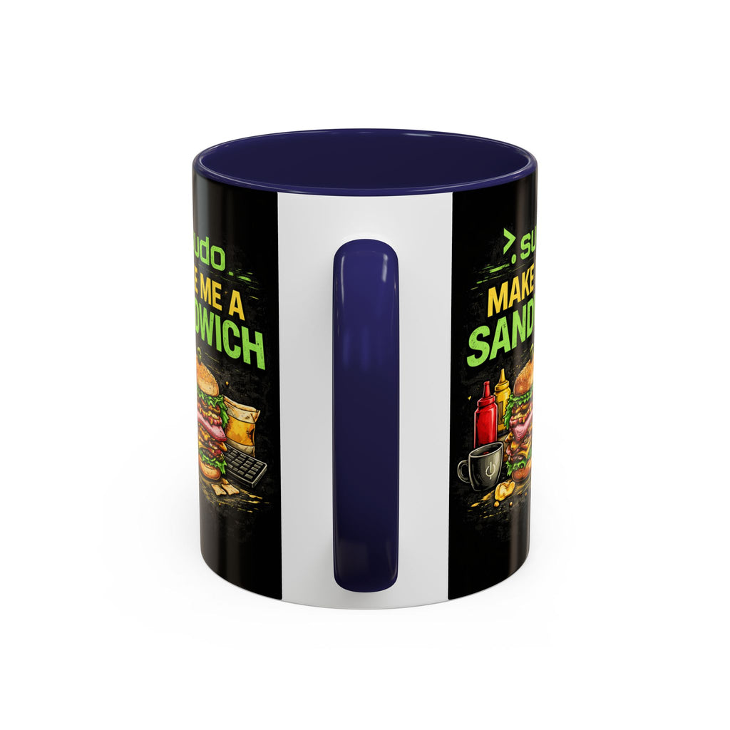 ">. Sudo Make Me a Sandwich" IT Humor Accent Coffee Mug (11, 15oz)