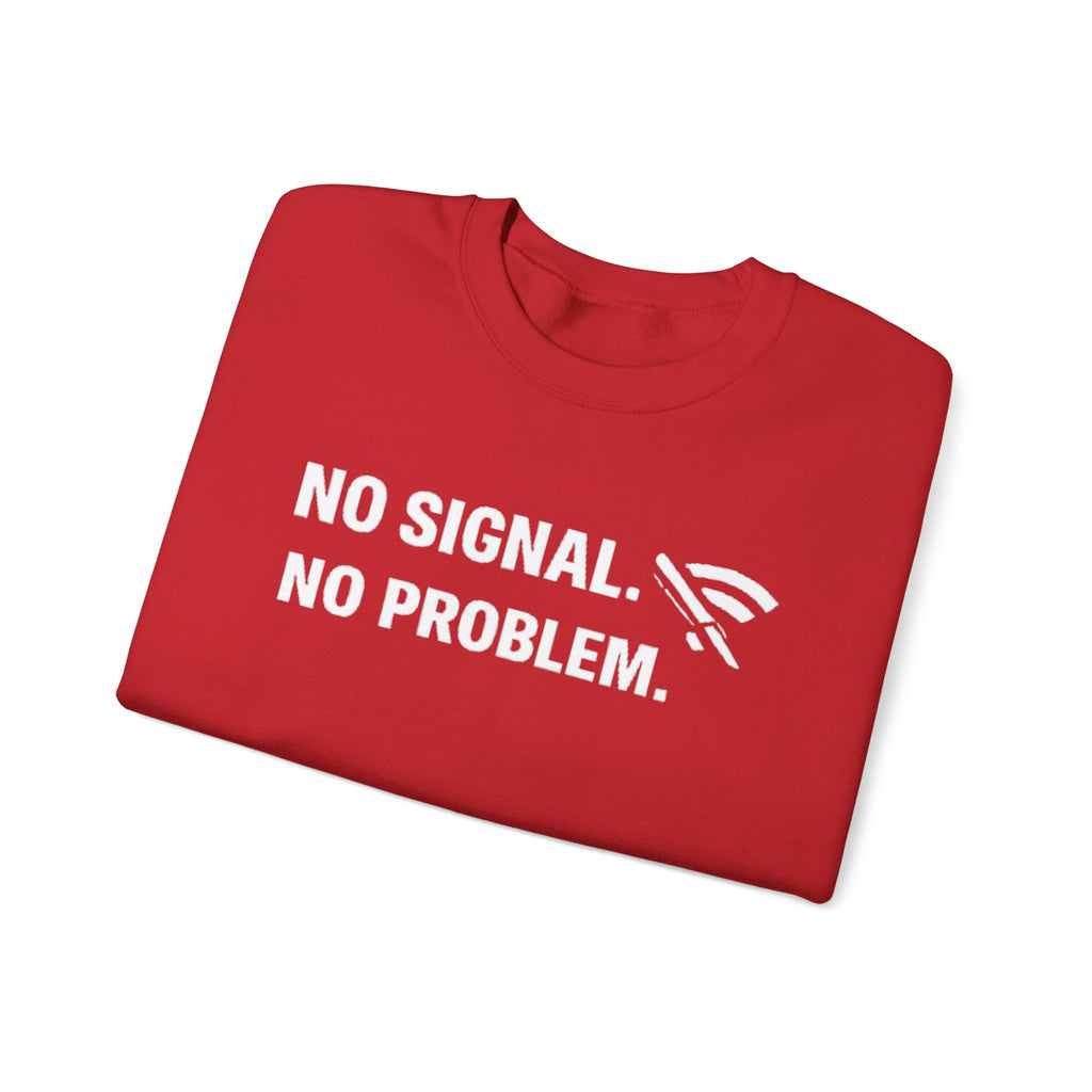 "No Signal, No Problem" Unisex Heavy Blend™ Tech Humor Crewneck Sweatshirt