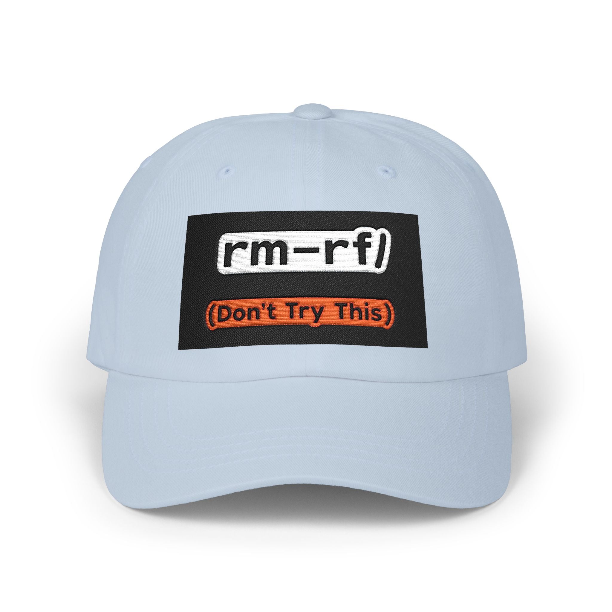 Classic Dad Cap – 'rm -rf (Don't Try This)' Embroidered Dad Hat