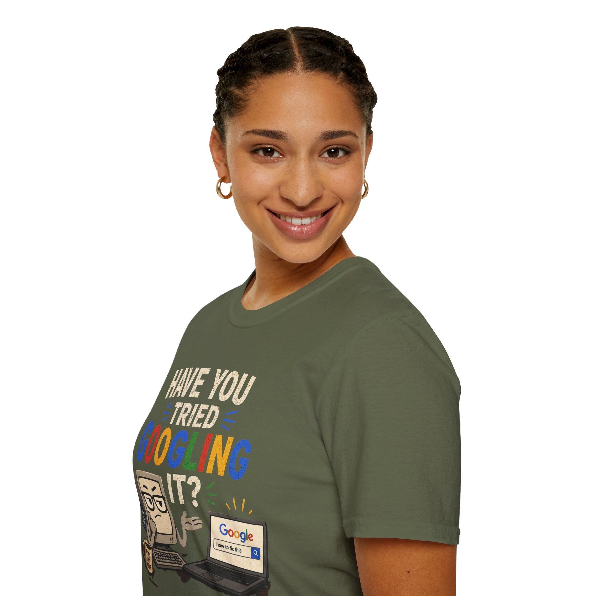 "Have You Tried Googling It?" Funny IT T-Shirt — Tech Humor Geek Graphic Tee