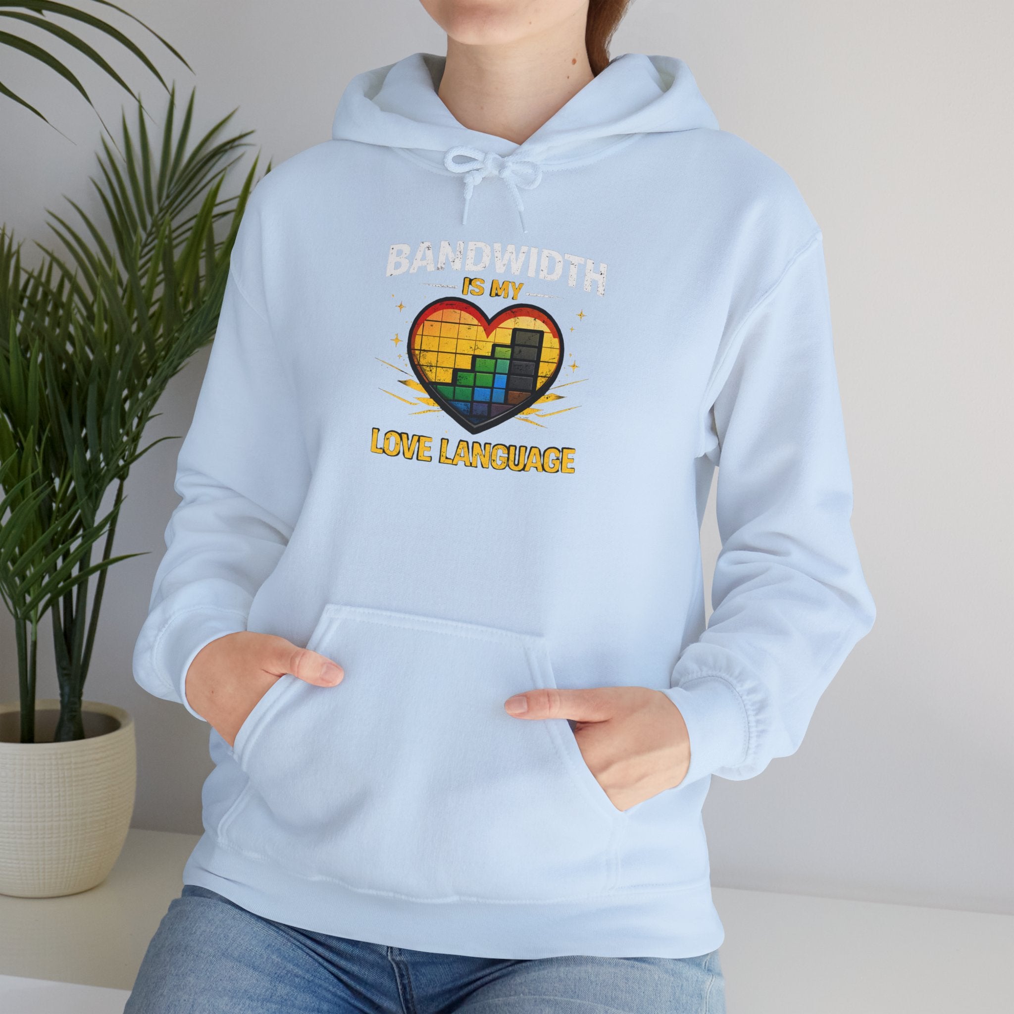 "Bandwidth is my Love Language" Tech Humor Unisex Heavy Blend™ Hoodie