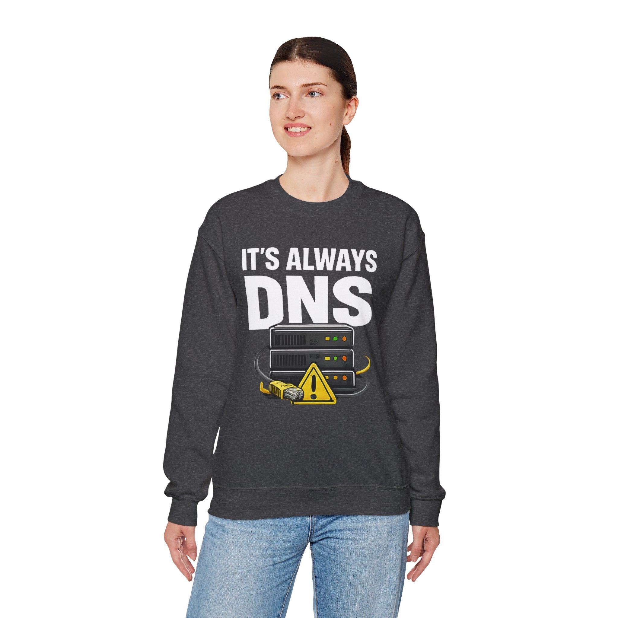 "Its Always DNS" Unisex Heavy Blend™ Crewneck Sweatshirt
