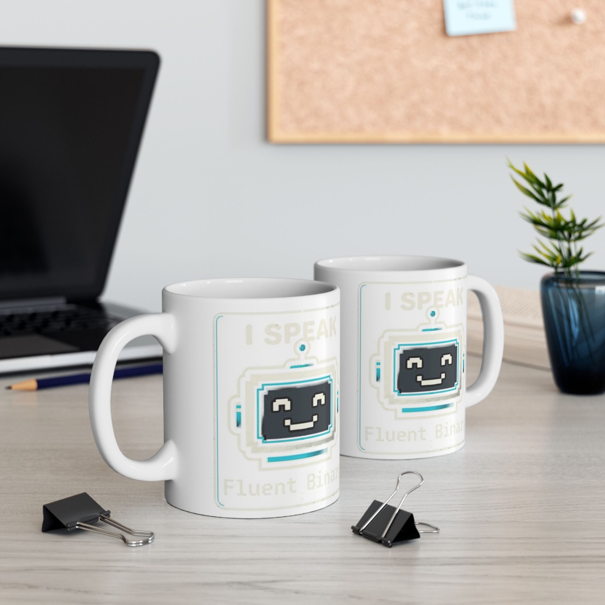 "I Speak Fluent Binary" Geek Humor Ceramic Mug, (11oz, 15oz)