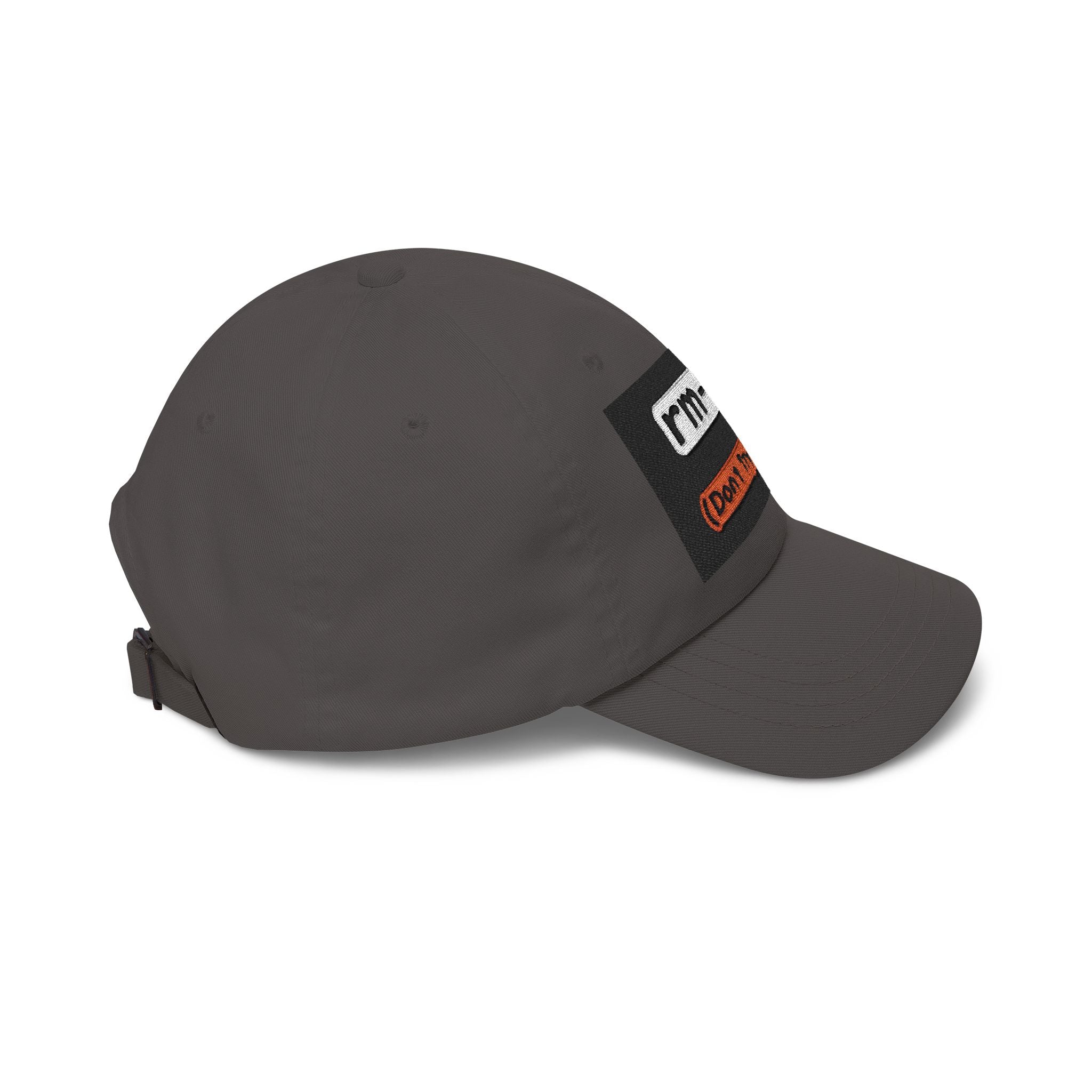 Classic Dad Cap – 'rm -rf (Don't Try This)' Embroidered Dad Hat