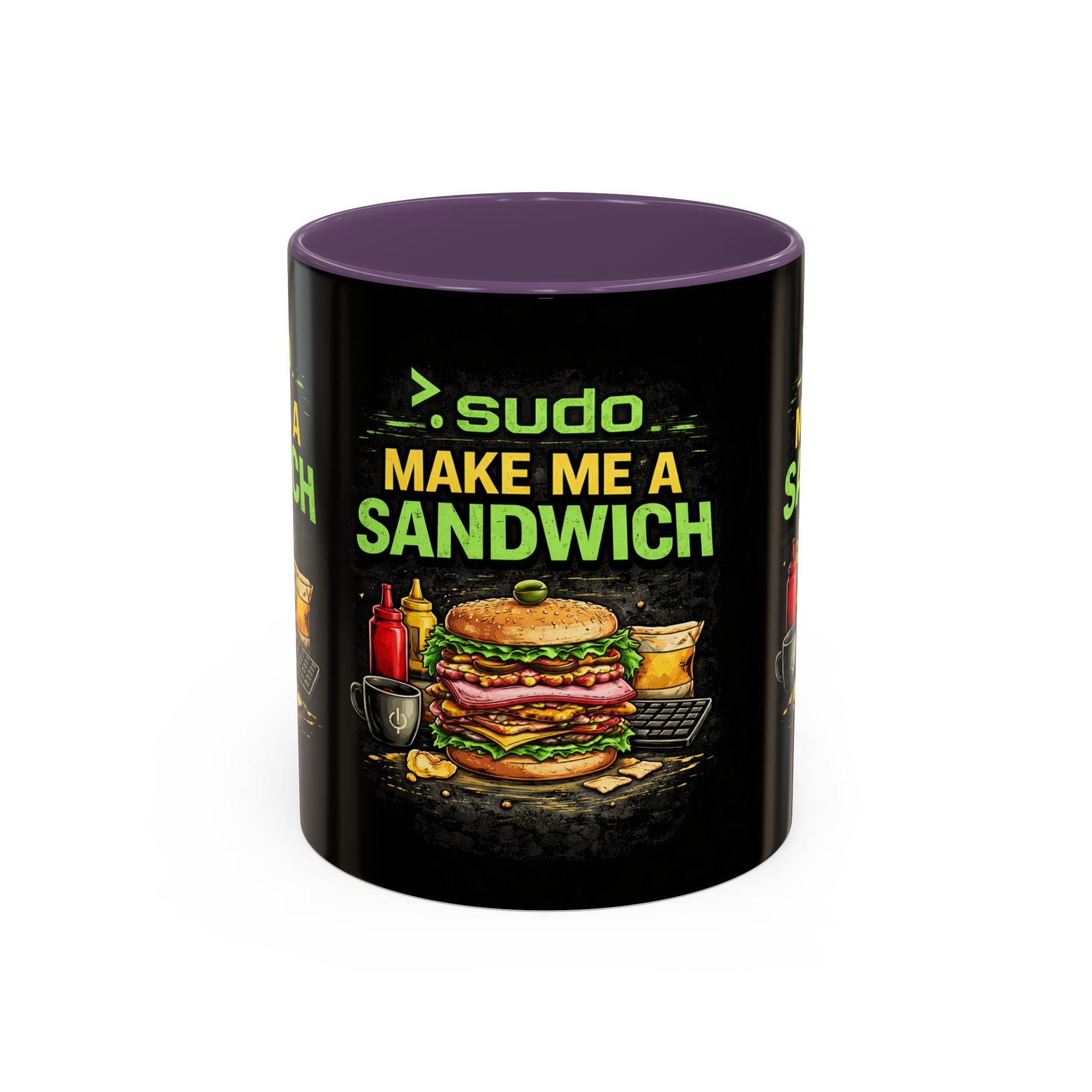 ">. Sudo Make Me a Sandwich" IT Humor Accent Coffee Mug (11, 15oz)