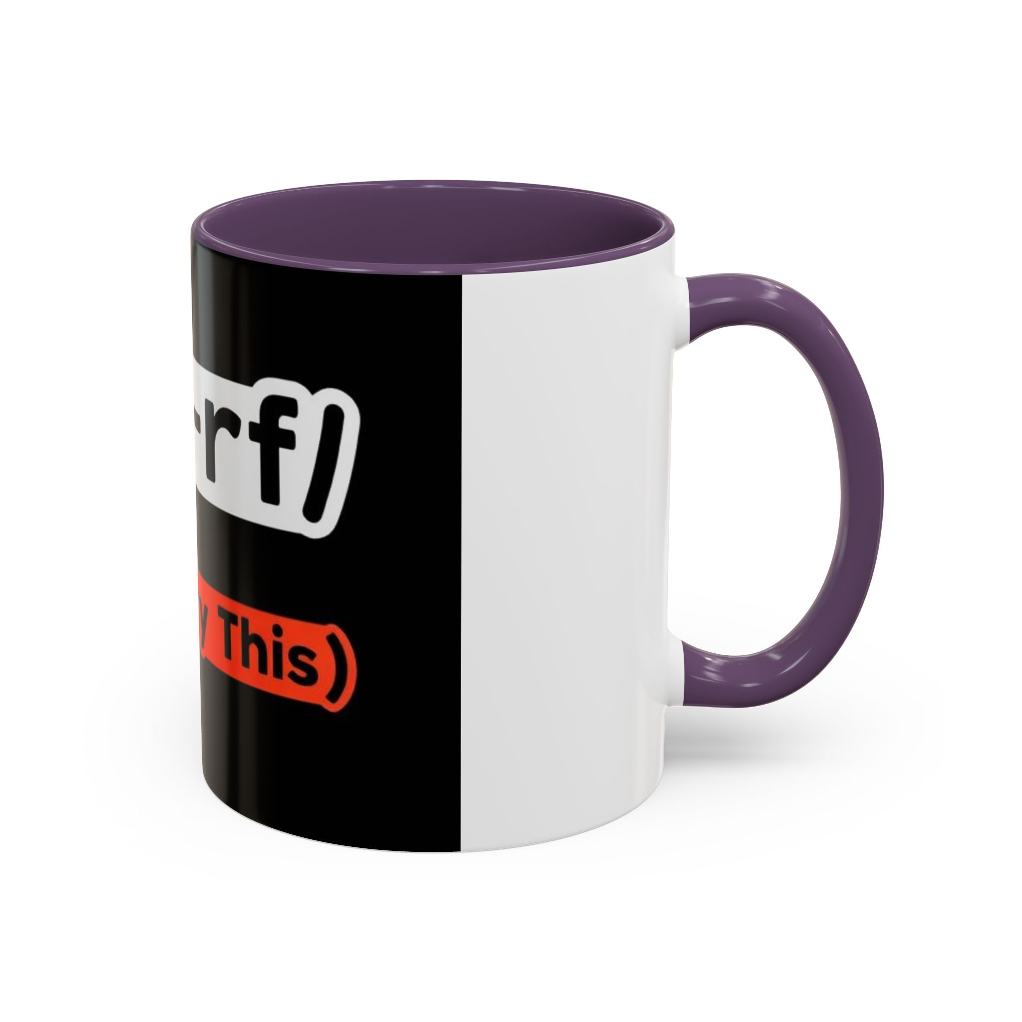 "rm -rf / (Don't Try This)" Funny IT Tech Humor Black Accent Ceramic Coffee Mug