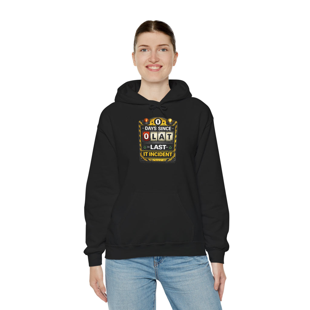 "0 Days Since Last IT Incident" Tech Humor Unisex Heavy Blend™ Hoodie