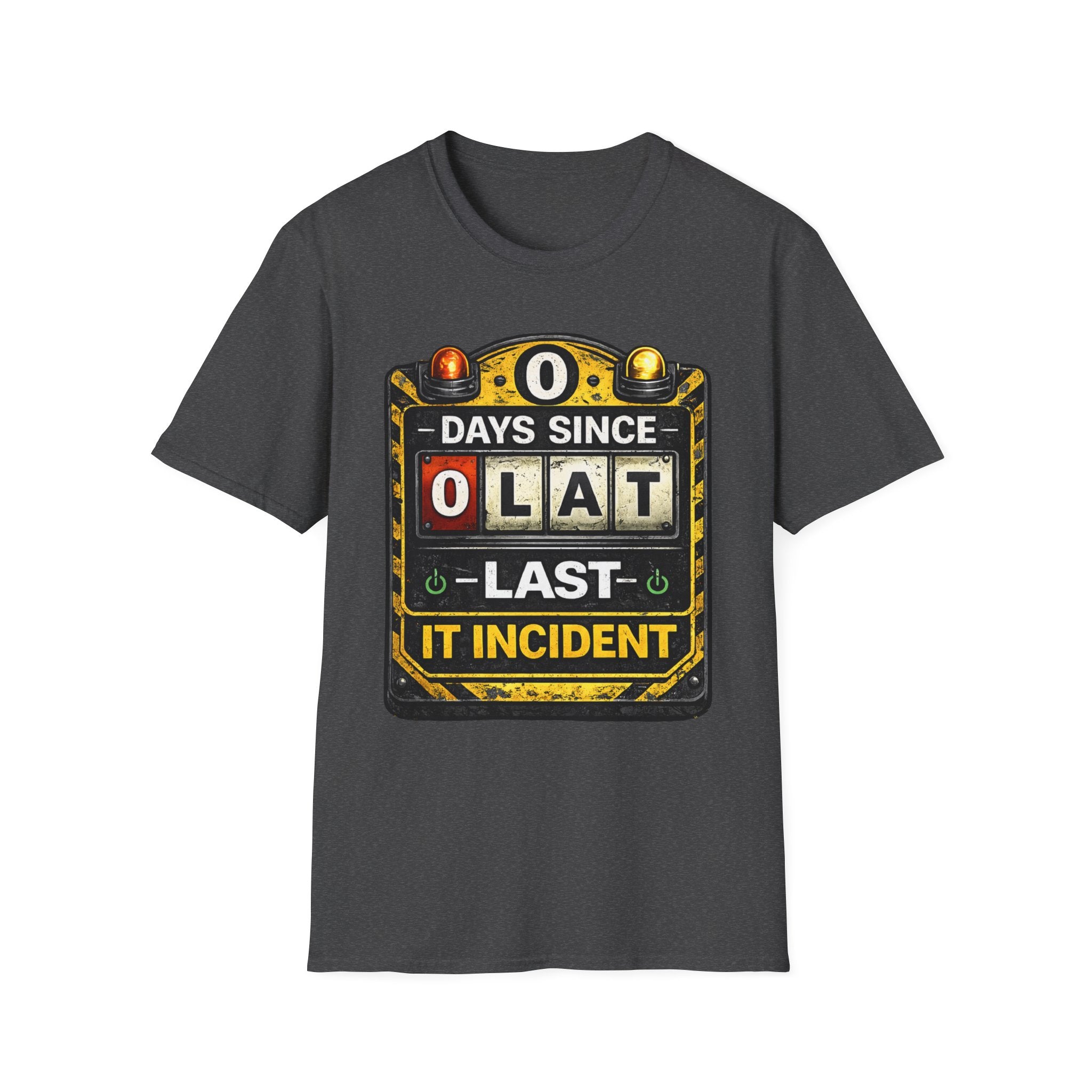 "0 Days Since Last IT Incident" Funny IT Tech Humor T-Shirt