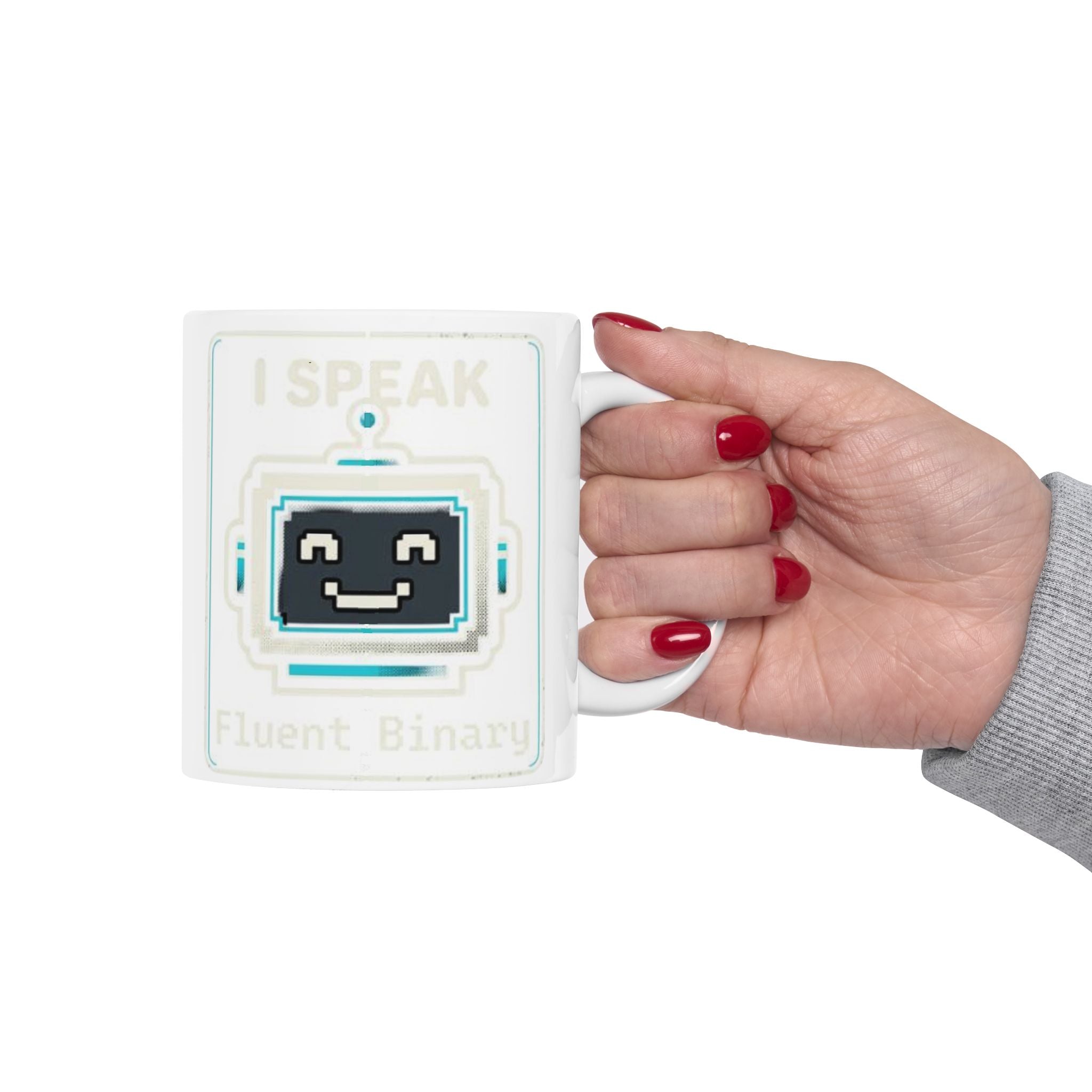 "I Speak Fluent Binary" Geek Humor Ceramic Mug, (11oz, 15oz)