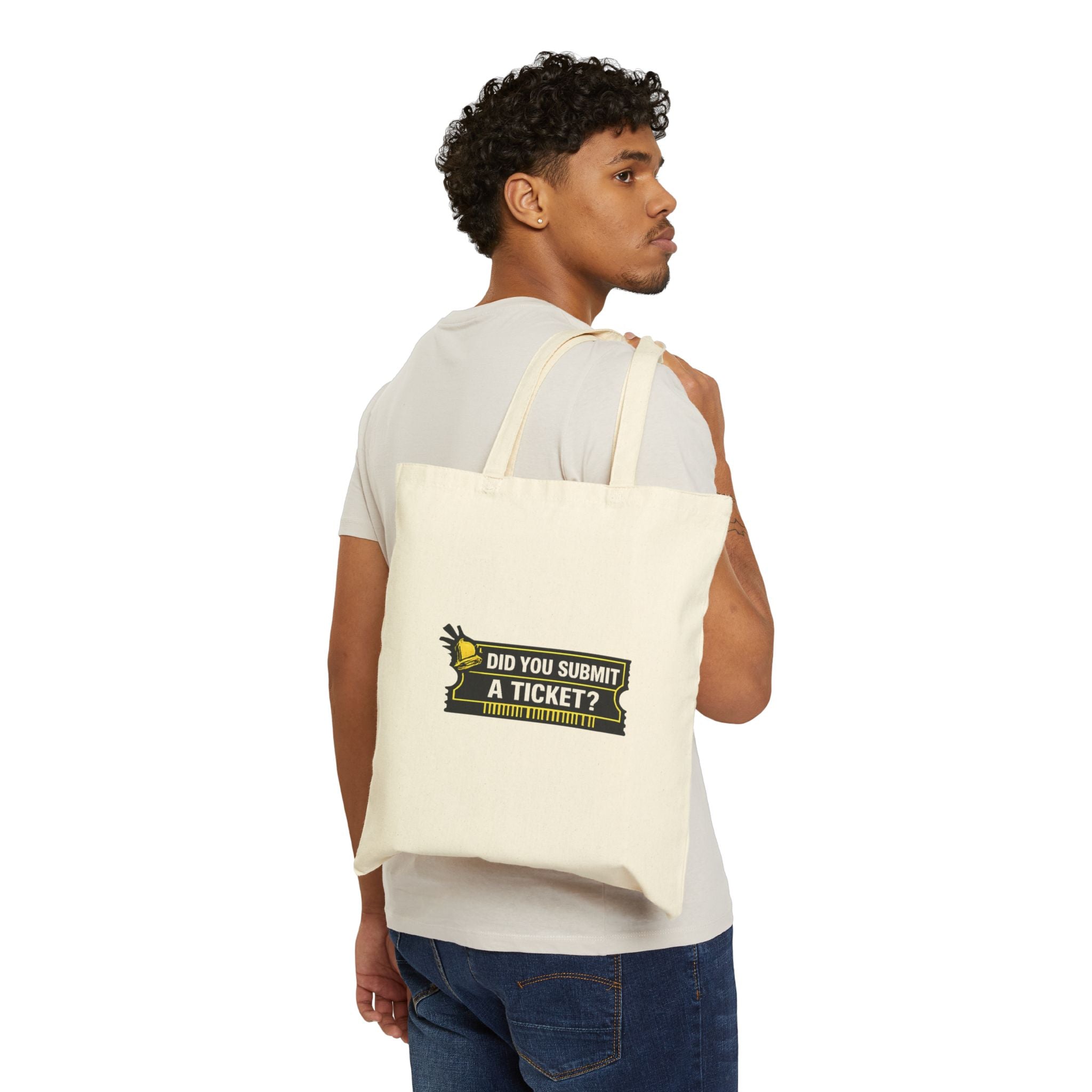 “Did You Submit a Ticket?” Funny IT Support Team Tech Humor Canvas Tote Bag