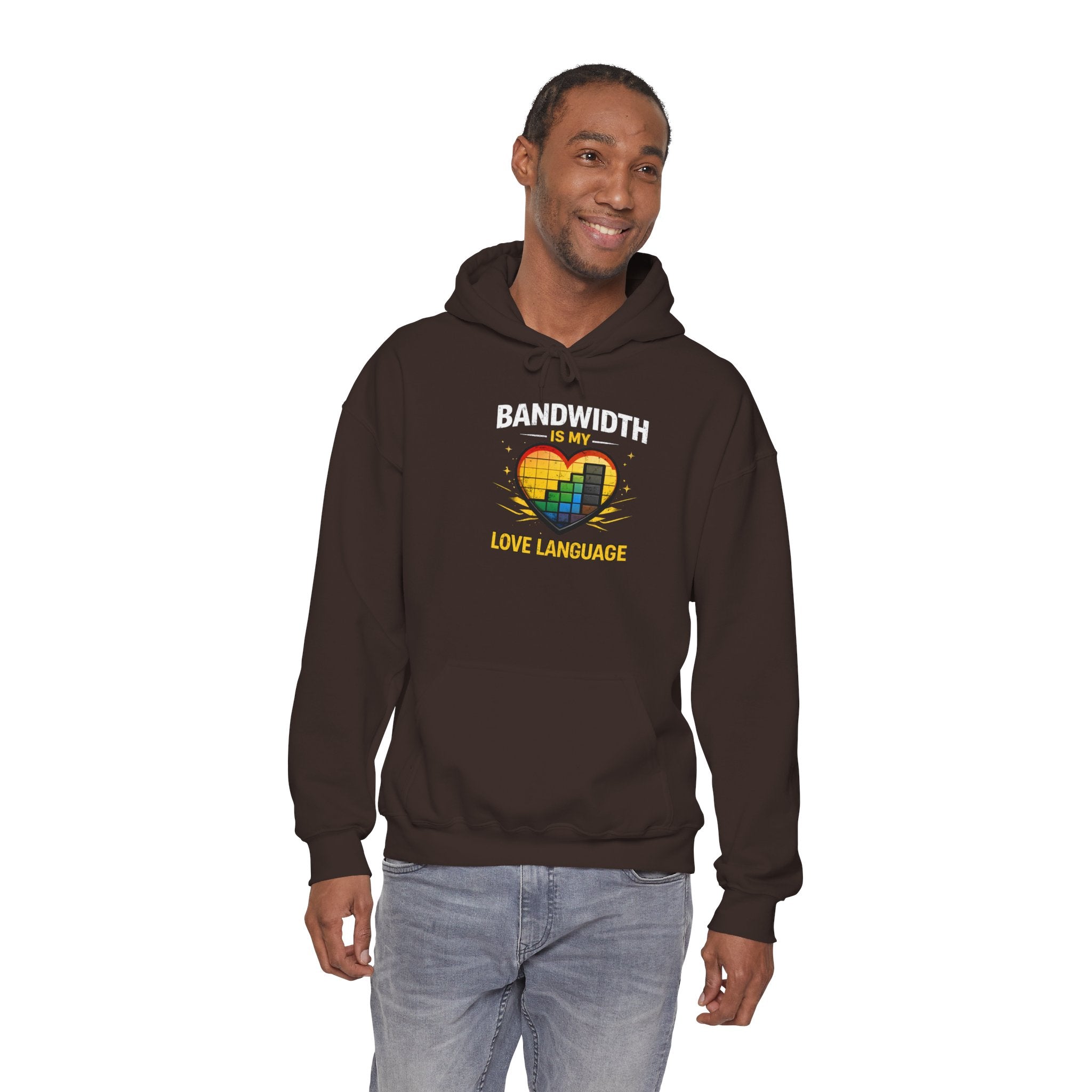 "Bandwidth is my Love Language" Tech Humor Unisex Heavy Blend™ Hoodie