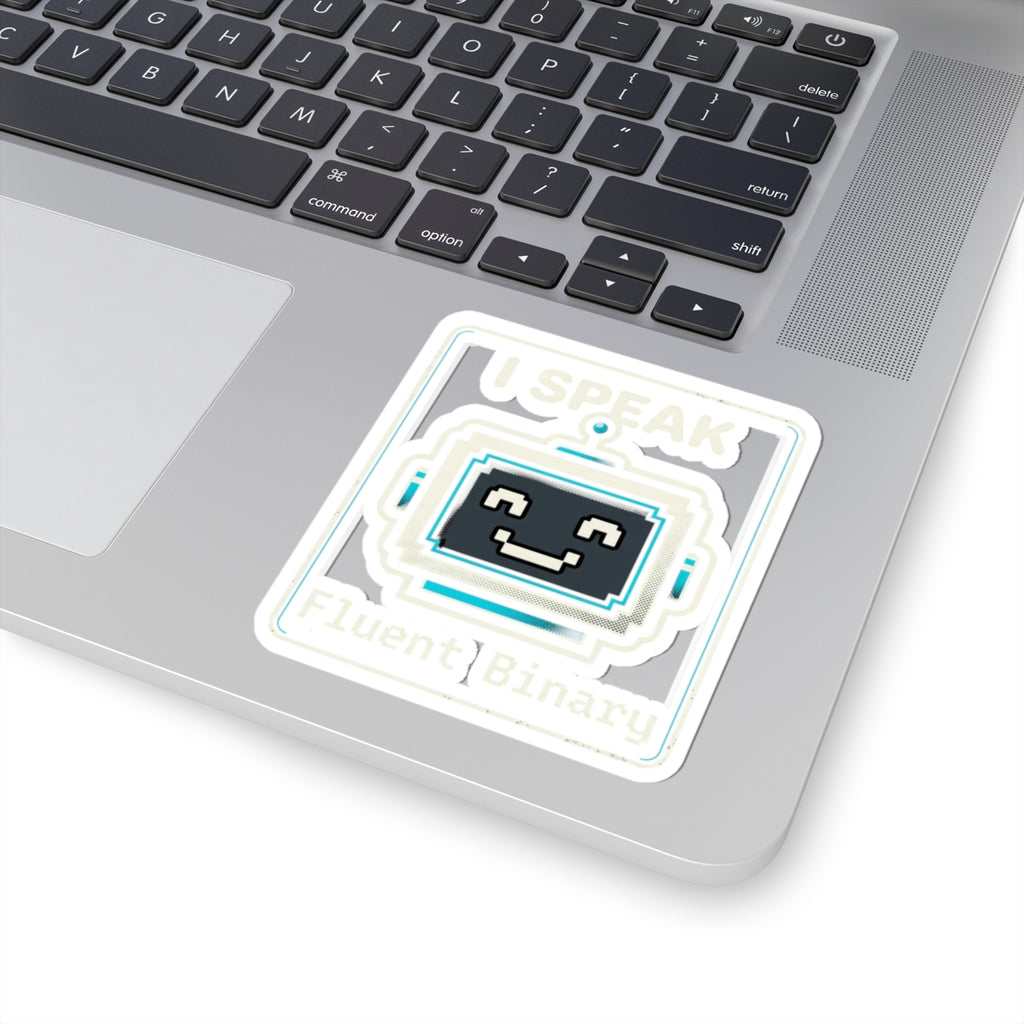 "I Speak Fluent Binary" Programmer Tech Humor Sticker Funny IT Kiss-Cut Laptop Decal