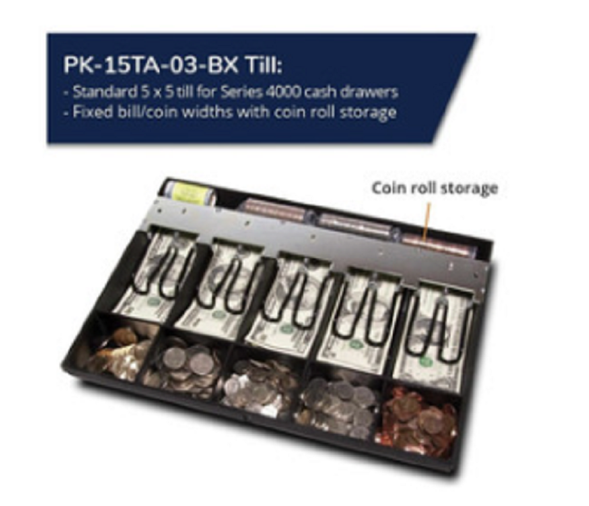 APG Cash Drawer Heavy Duty: Fixed Till Assembly (Part#: PK-15TA-03-BX )