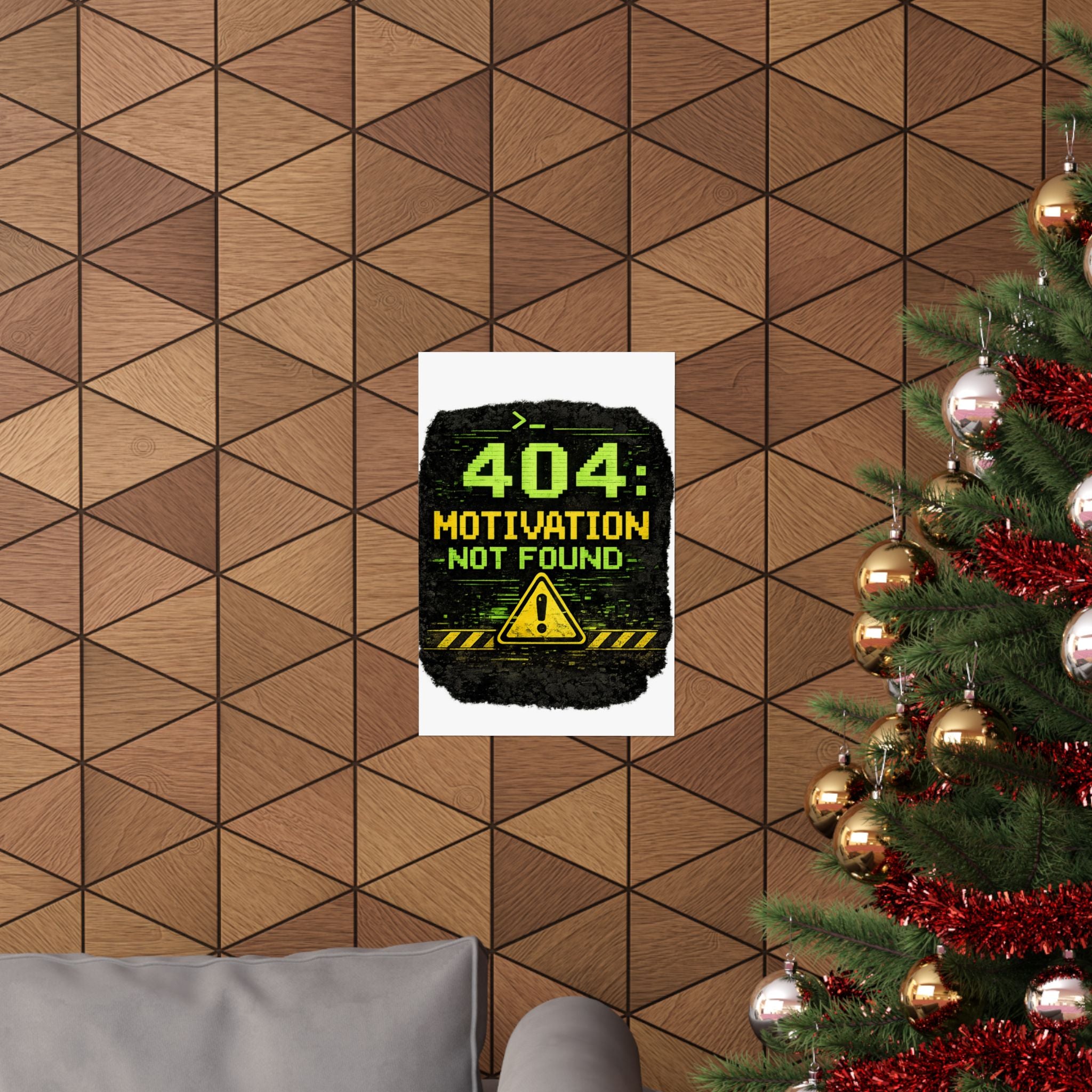 "Error 404 Motivation Not Found" Geek Tech Humor Funny IT Matte Vertical Posters