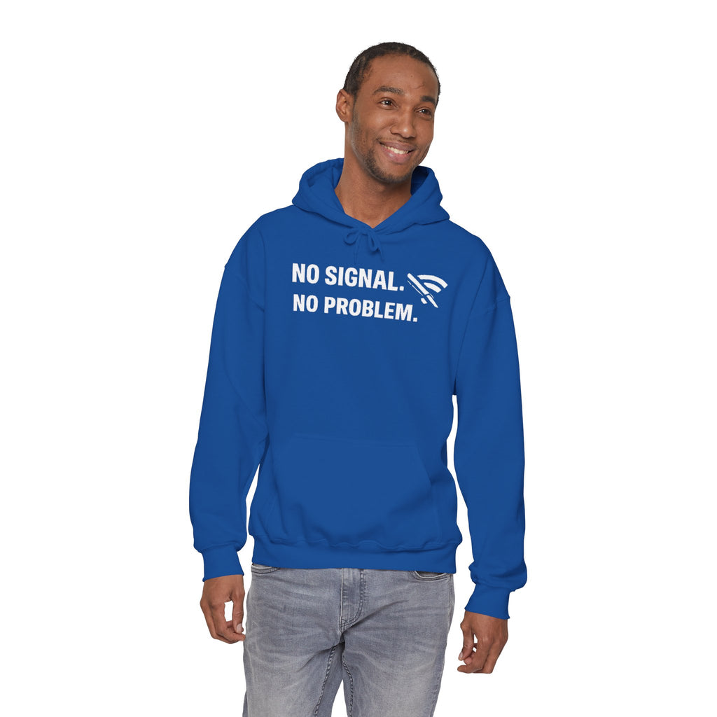 "No Signal, No Problem" IT Humor Unisex Heavy Blend™ Hoodie