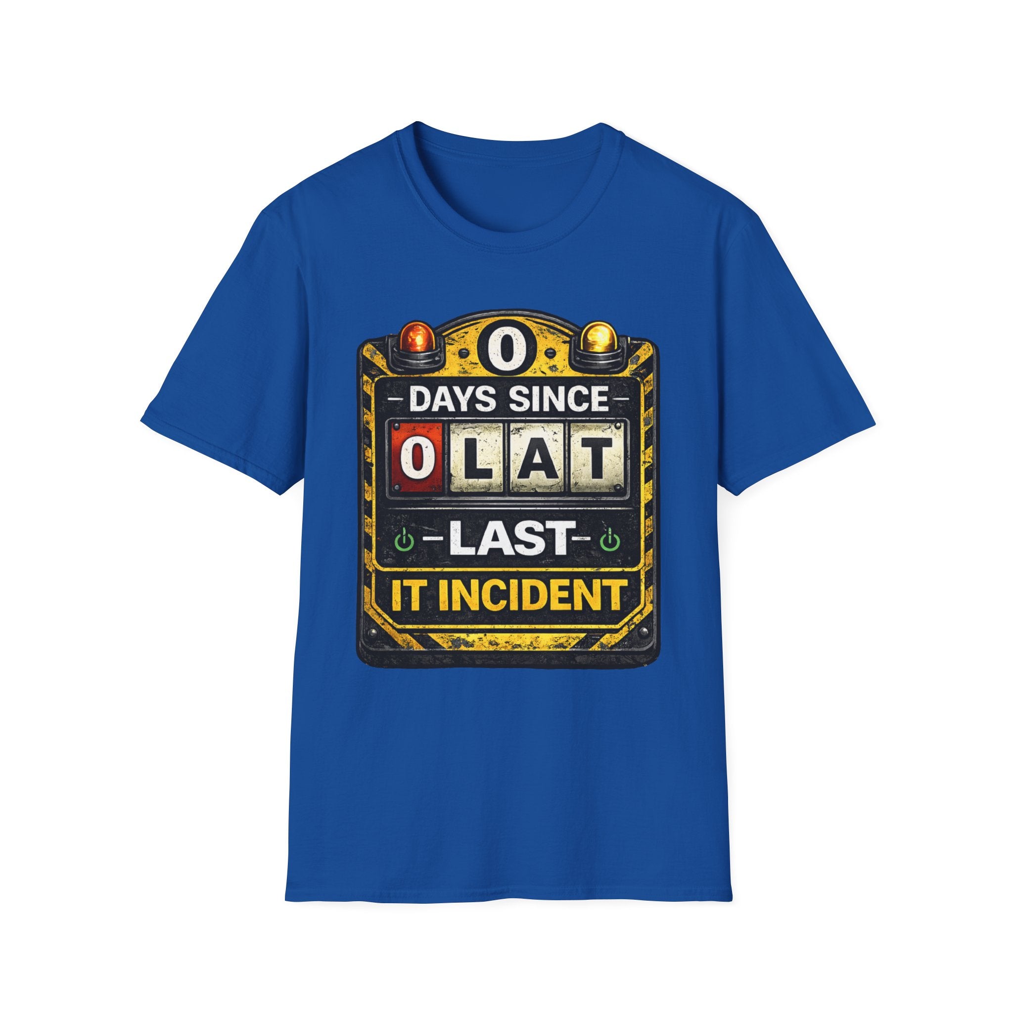 "0 Days Since Last IT Incident" Funny IT Tech Humor T-Shirt