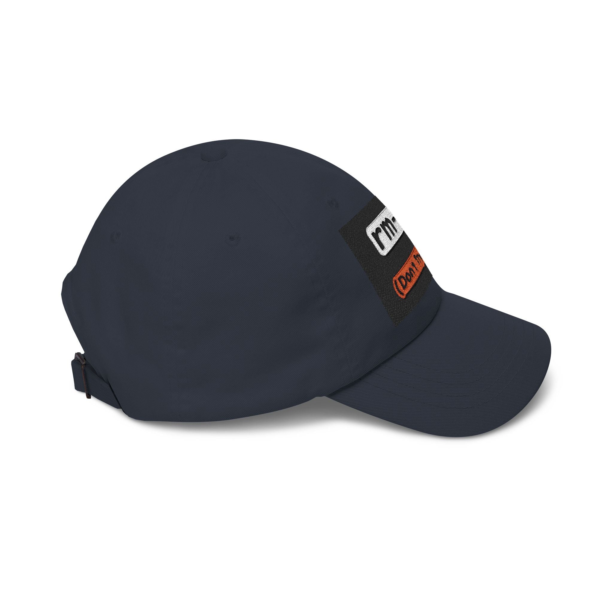 Classic Dad Cap – 'rm -rf (Don't Try This)' Embroidered Dad Hat