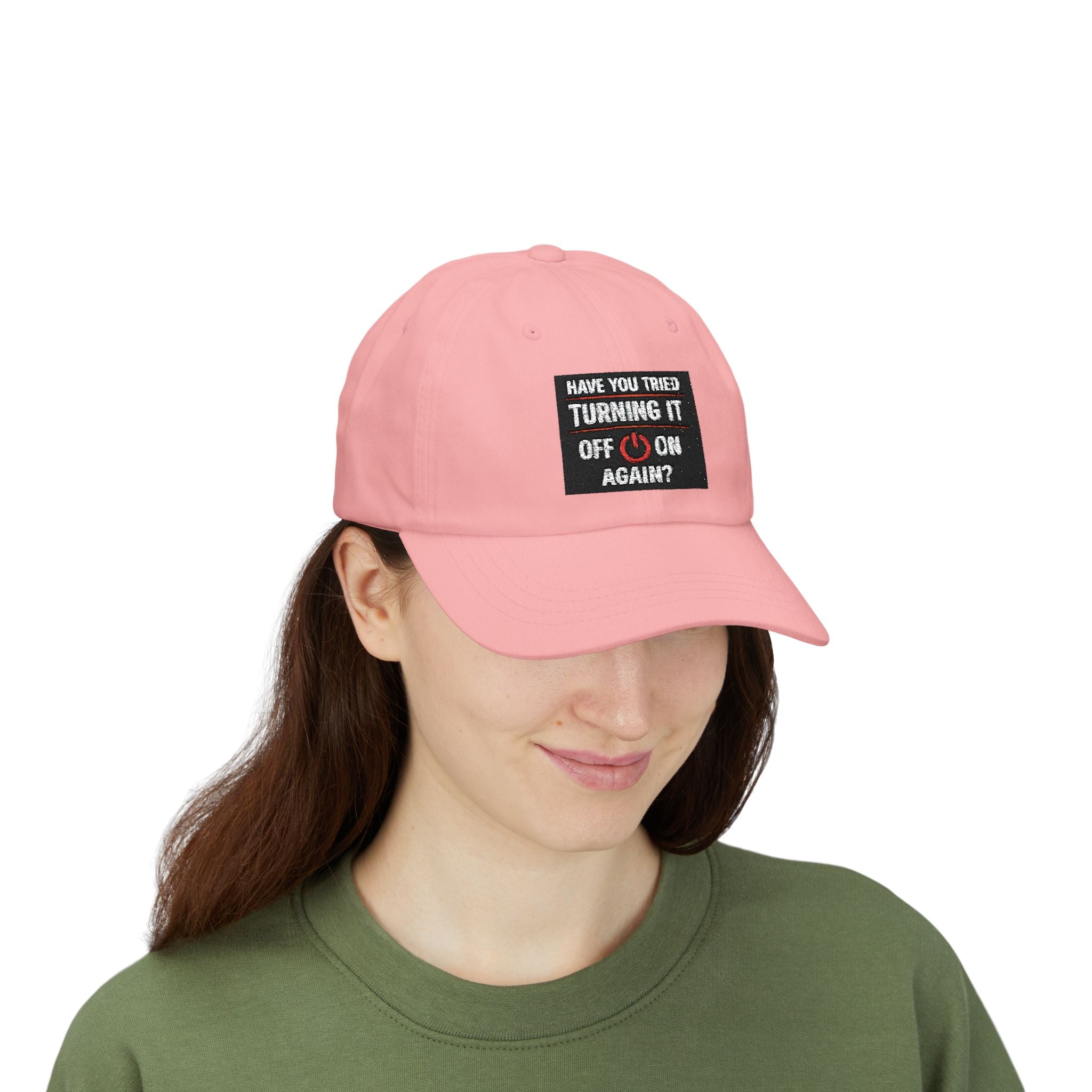 "Have You Tried Turning It Off & On Again?" Tech Humor Funny IT Baseball Hat/Cap
