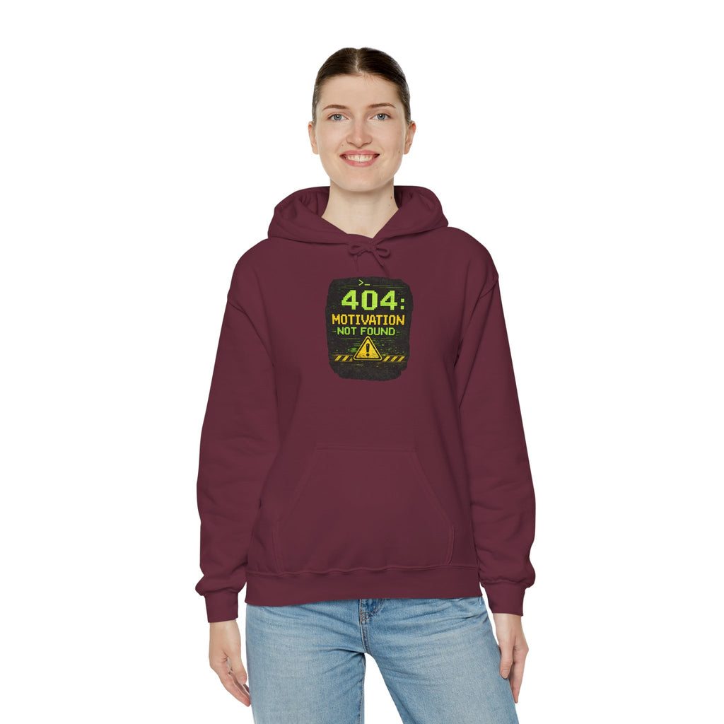 "Error 404 Motivation Not Found" IT Humor Unisex Heavy Blend™ Hoodie