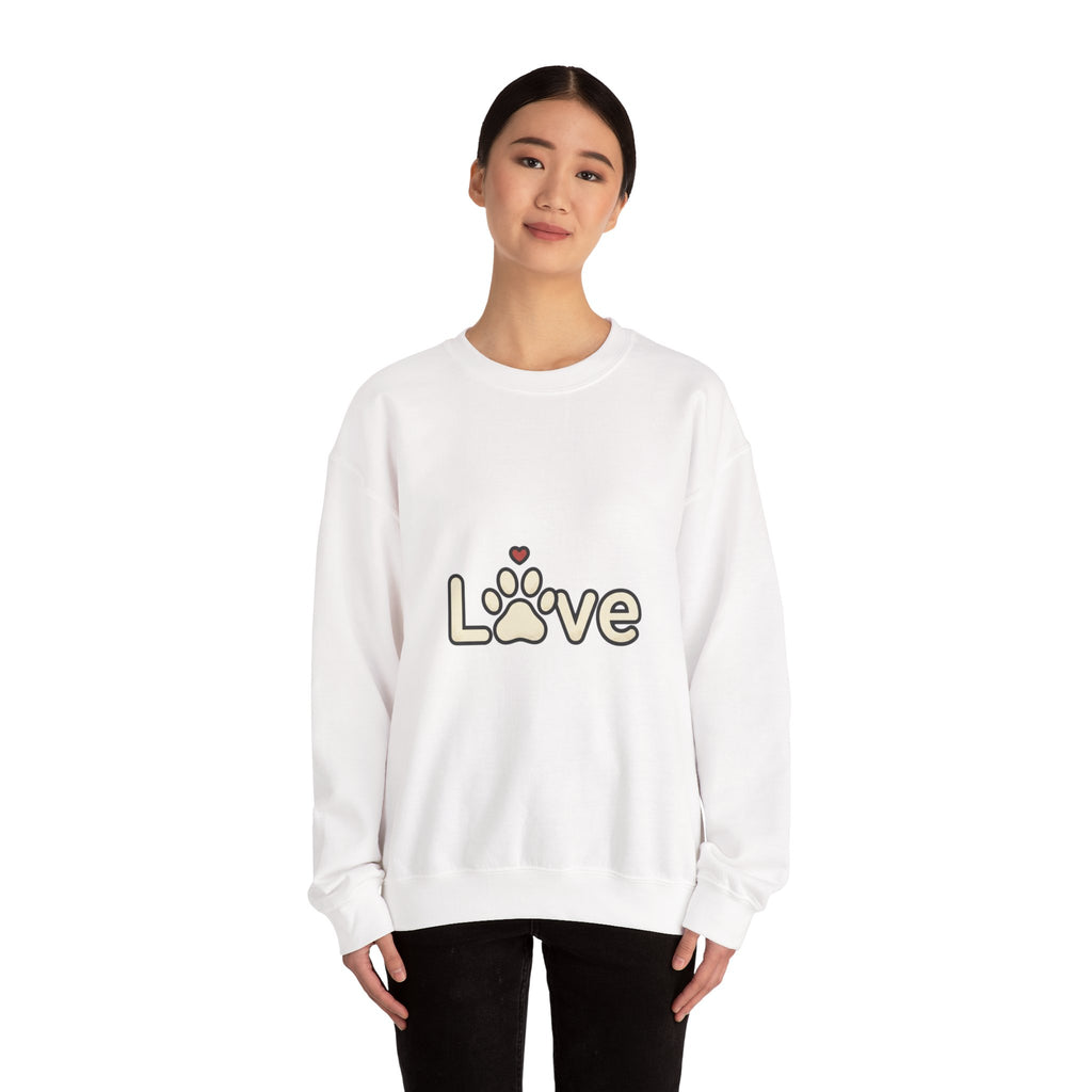 Love Paw Crewneck Sweatshirt | Dog Mom Dog Dad, Fur Baby Rescue Pride
