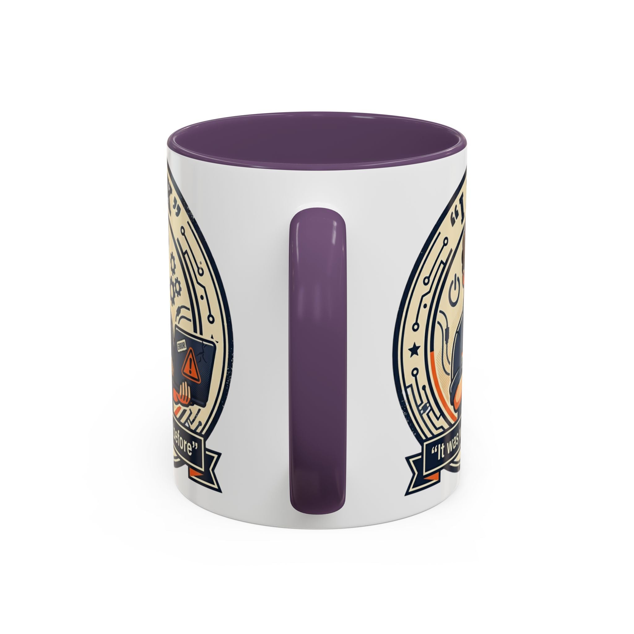 "I Fix: It Was Working Before" IT Humor Accent Coffee Mug (11, 15oz)