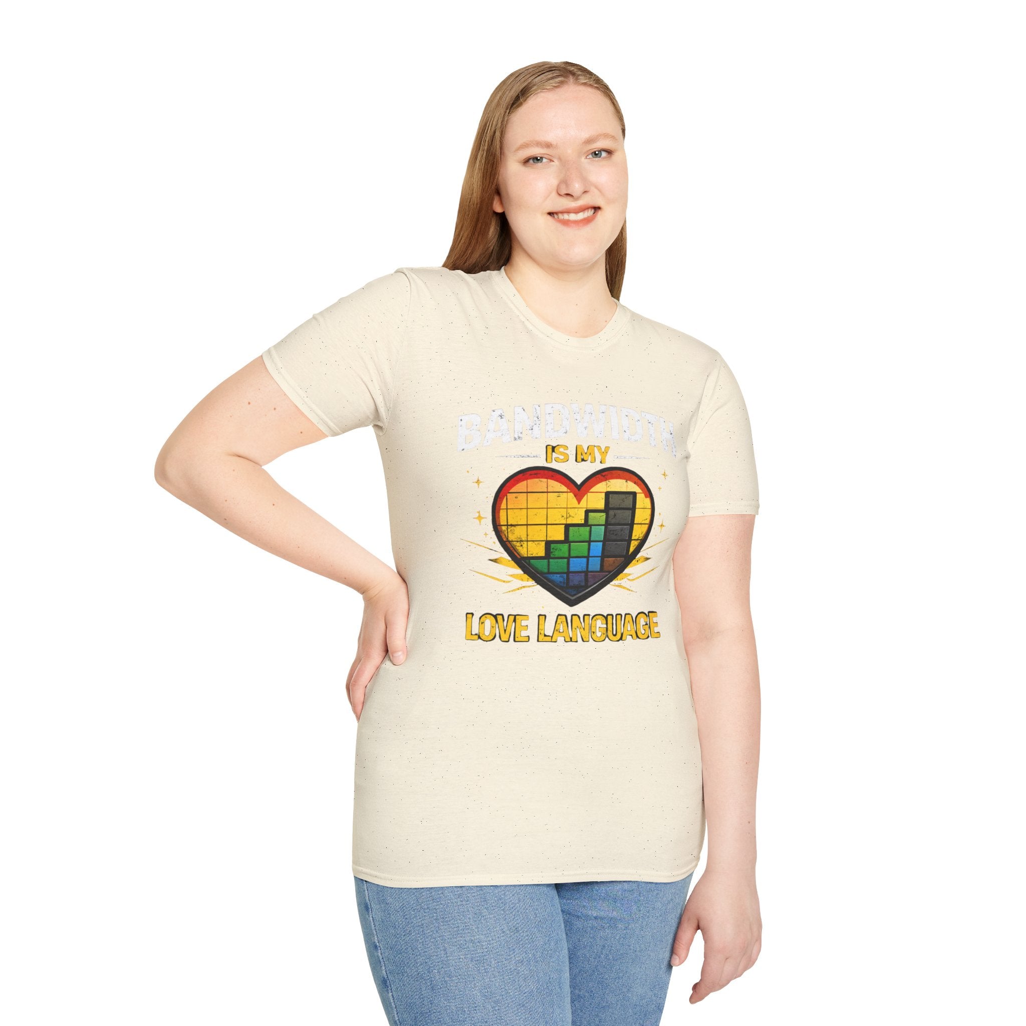 "Bandwidth Is My Love Language" Funny IT Tech Humor T-Shirt