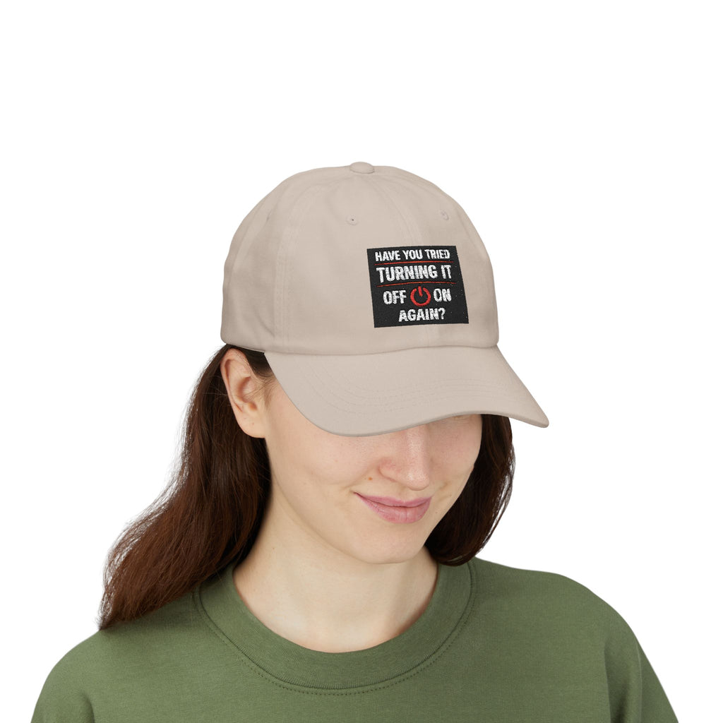 "Have You Tried Turning It Off & On Again?" Tech Humor Funny IT Baseball Hat/Cap