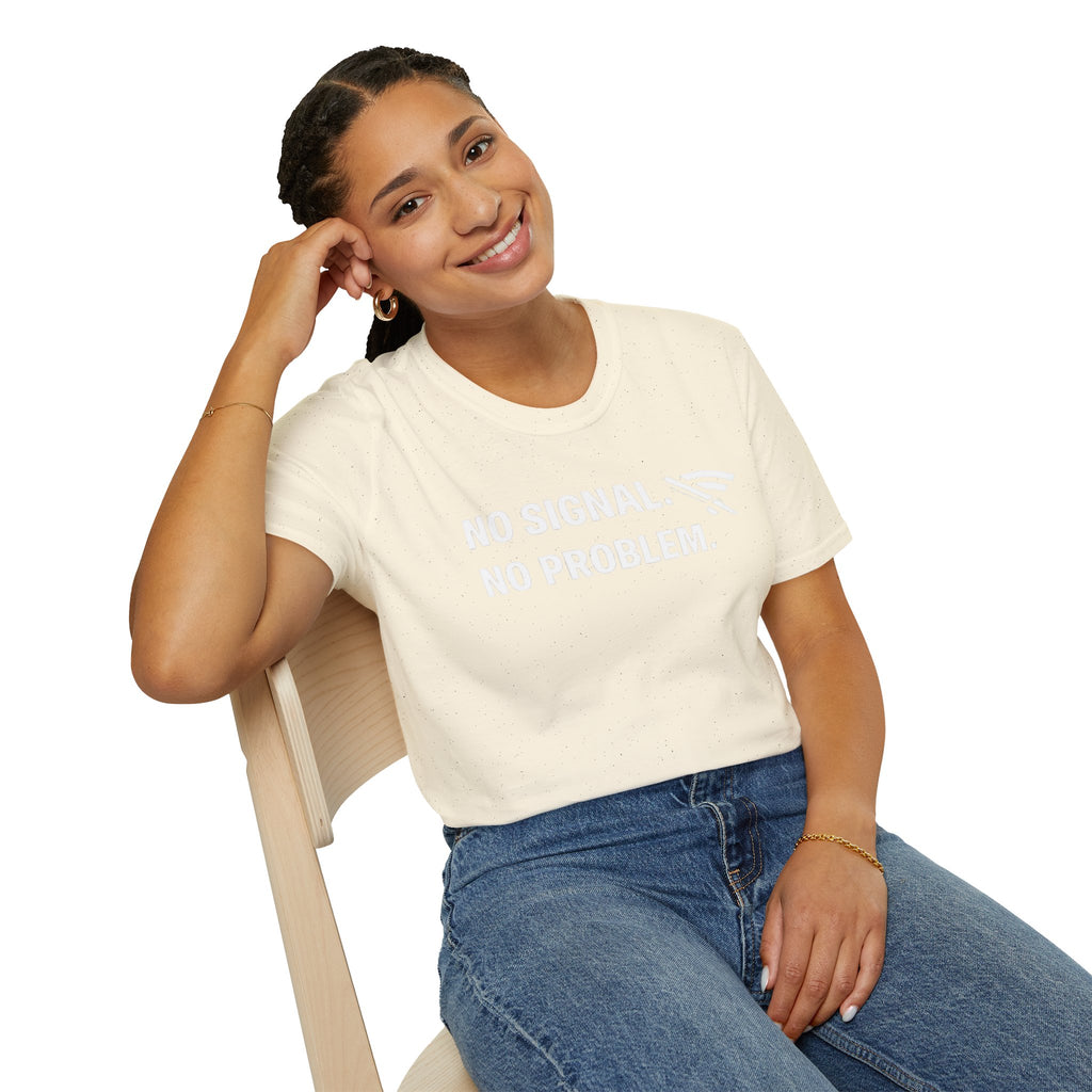"No Signal, No Problem" Funny IT Tech Humor T-Shirt
