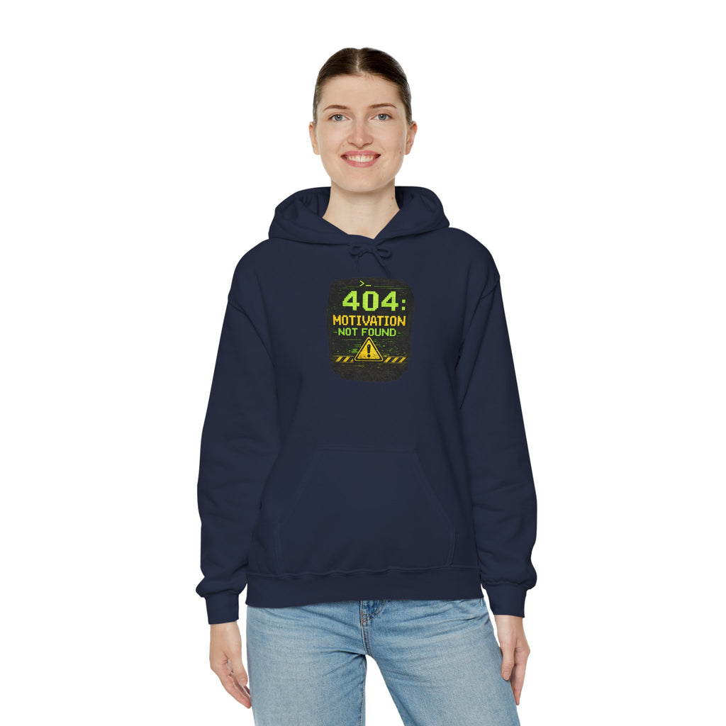 "Error 404 Motivation Not Found" IT Humor Unisex Heavy Blend™ Hoodie