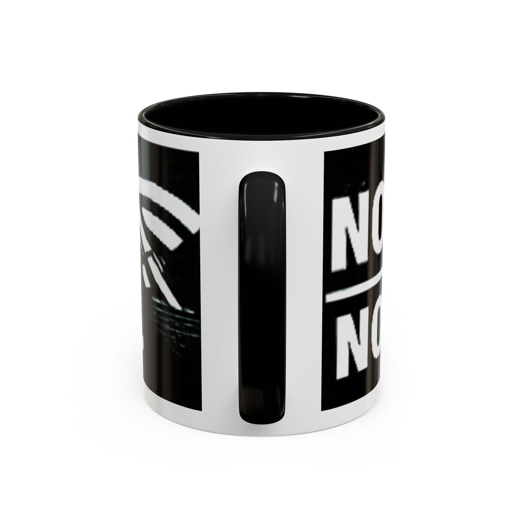 "No Signal No Problem" IT Humor Accent Coffee Mug (11, 15oz)