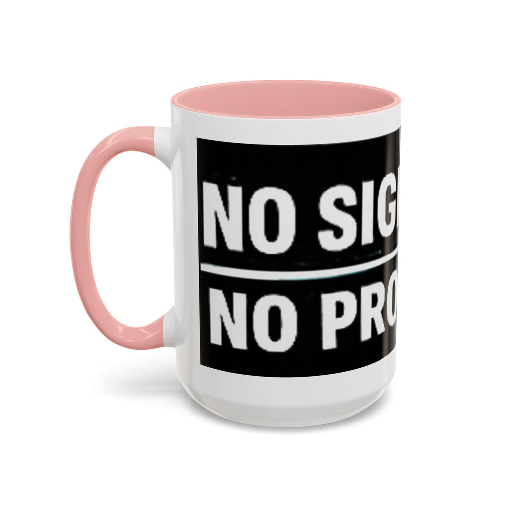 "No Signal No Problem" IT Humor Accent Coffee Mug (11, 15oz)