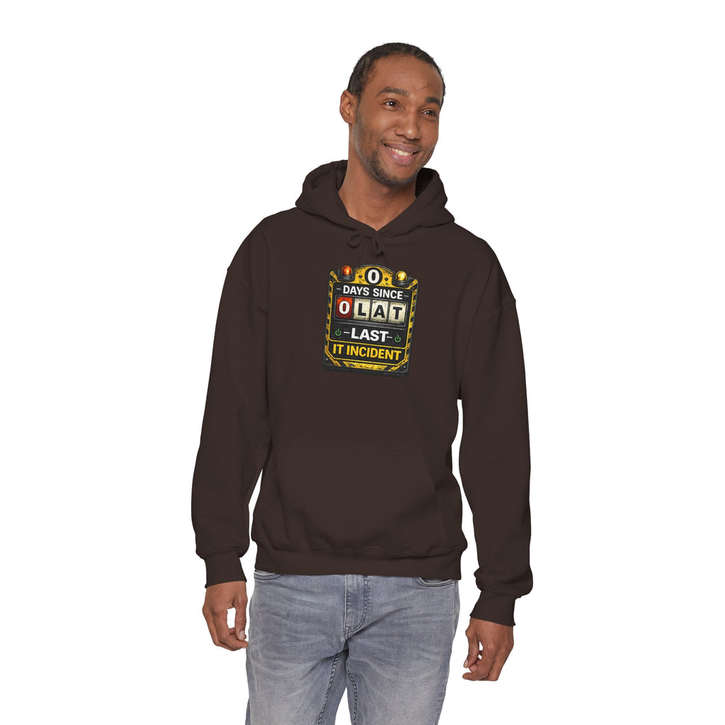 "0 Days Since Last IT Incident" Tech Humor Unisex Heavy Blend™ Hoodie