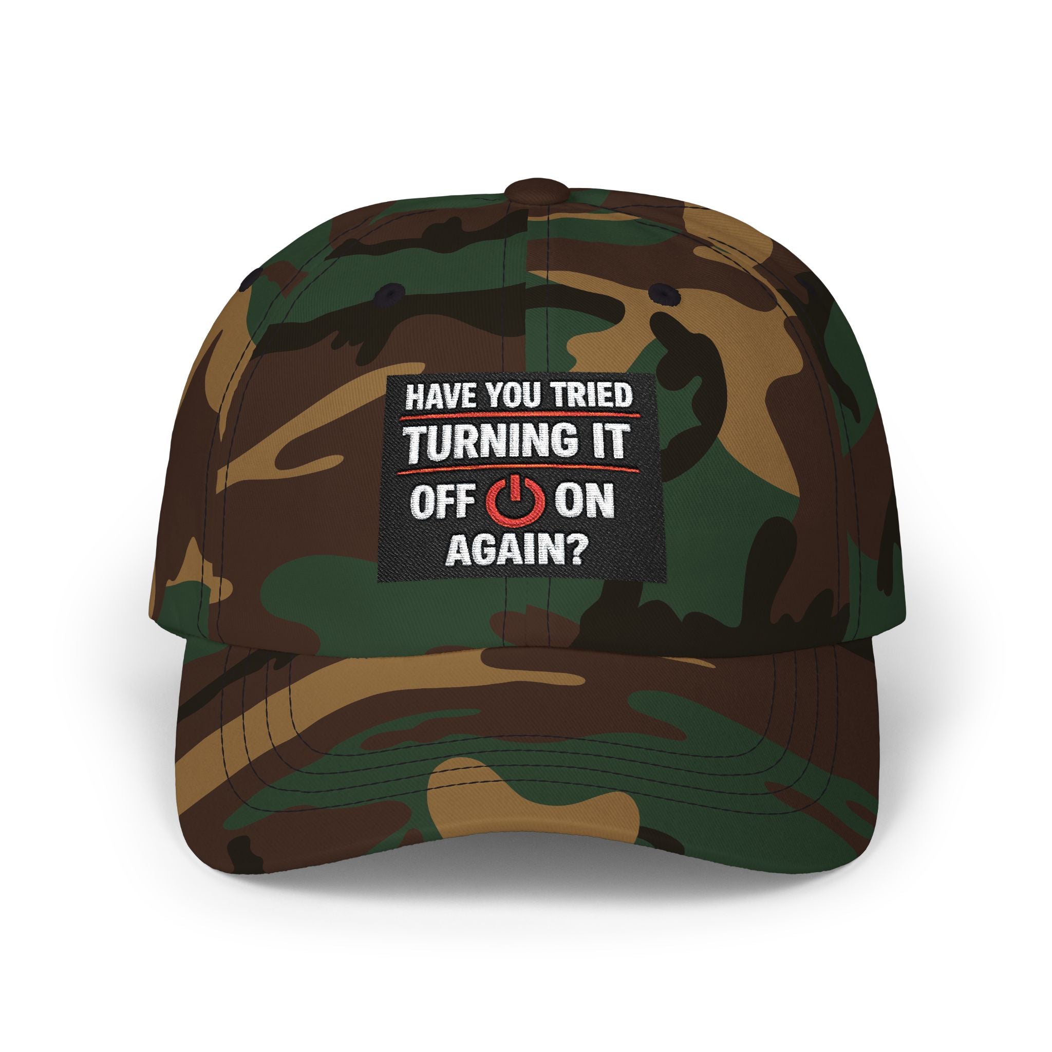 "Have You Tried Turning It Off & On Again?" Tech Humor Funny IT Baseball Hat/Cap