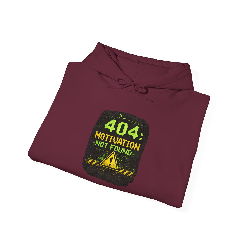 "Error 404 Motivation Not Found" IT Humor Unisex Heavy Blend™ Hoodie