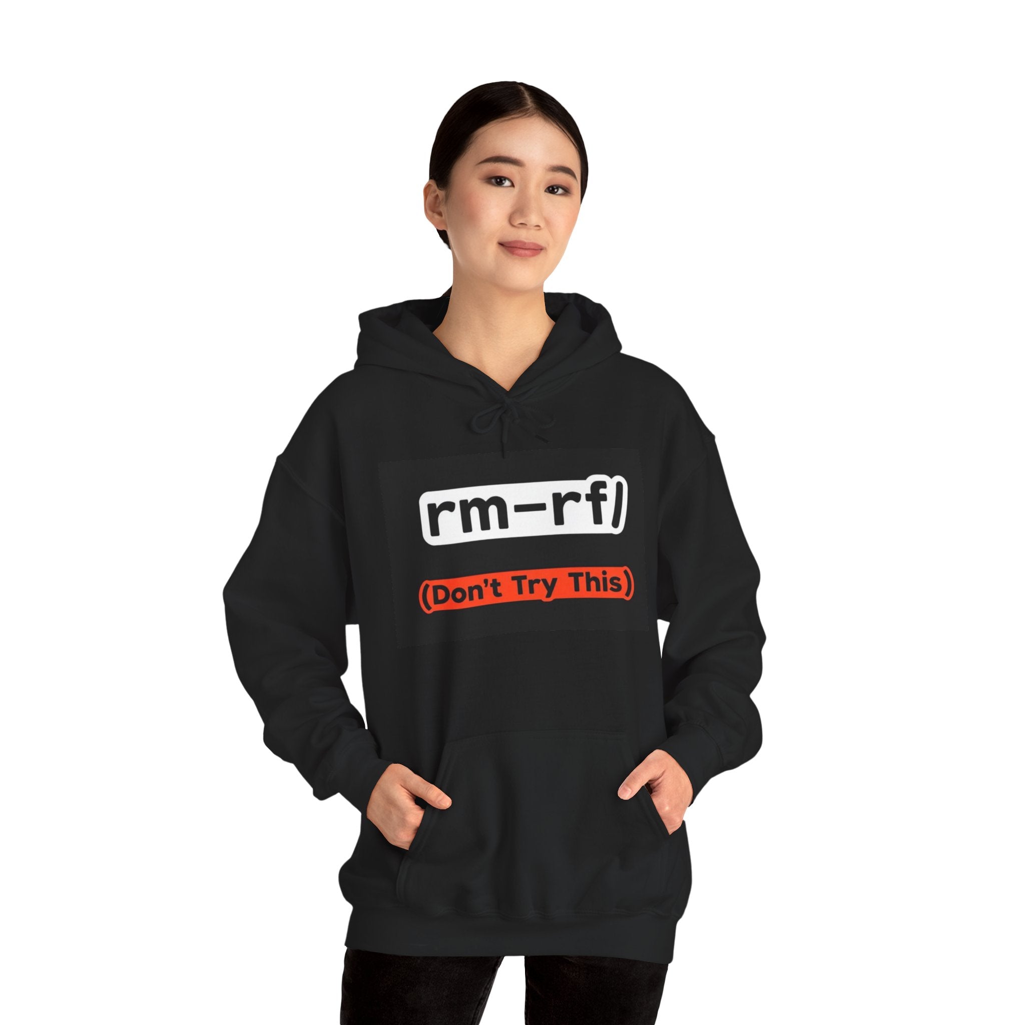 "rm–rf/ (Don't Try This)" — Funny Linux/Devops Command Hoodie