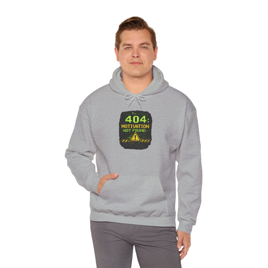 "Error 404 Motivation Not Found" IT Humor Unisex Heavy Blend™ Hoodie