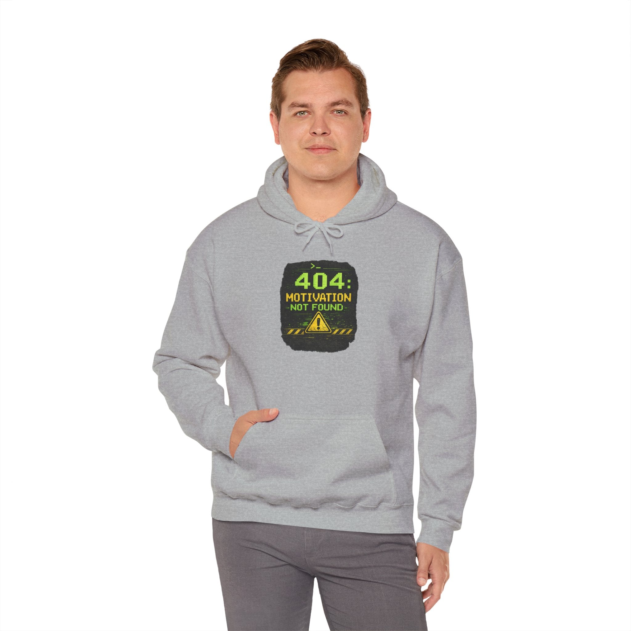 "Error 404 Motivation Not Found" IT Humor Unisex Heavy Blend™ Hoodie