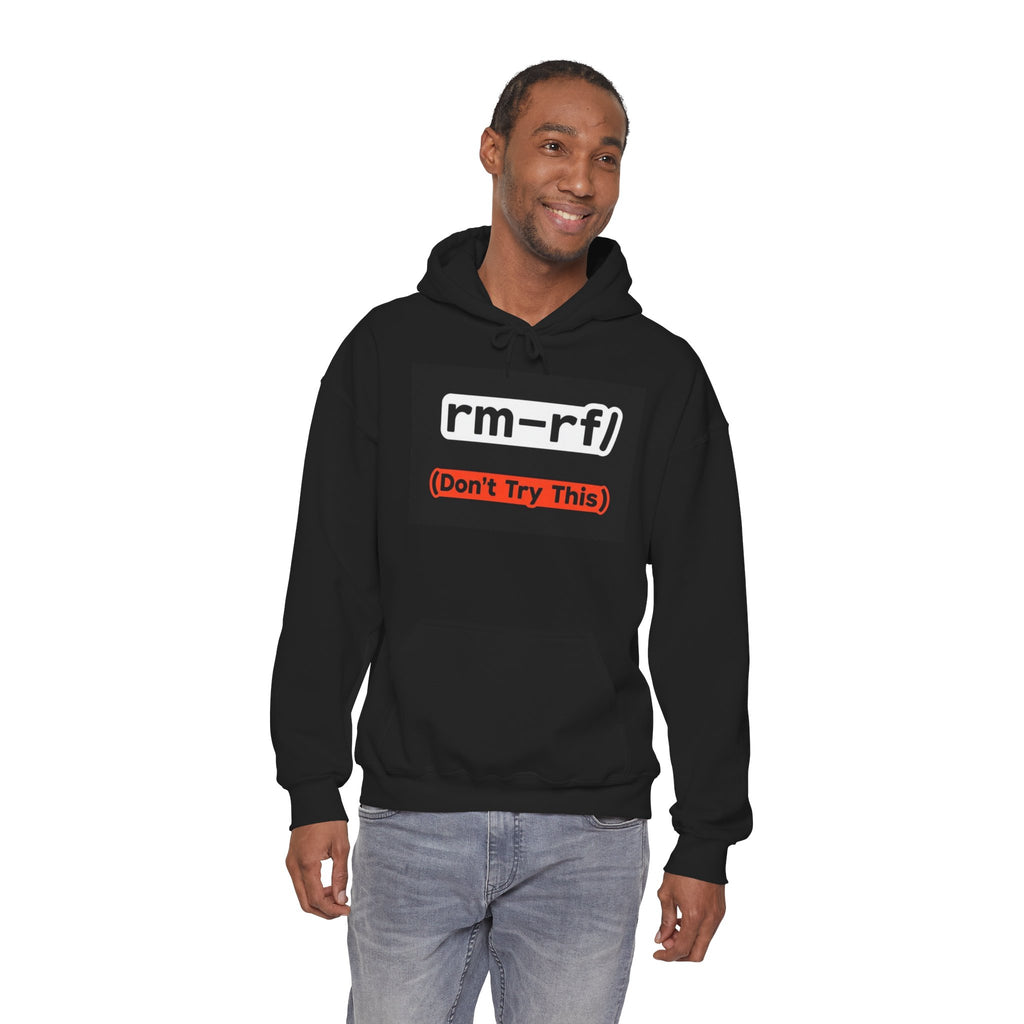 "rm–rf/ (Don't Try This)" — Funny Linux/Devops Command Hoodie