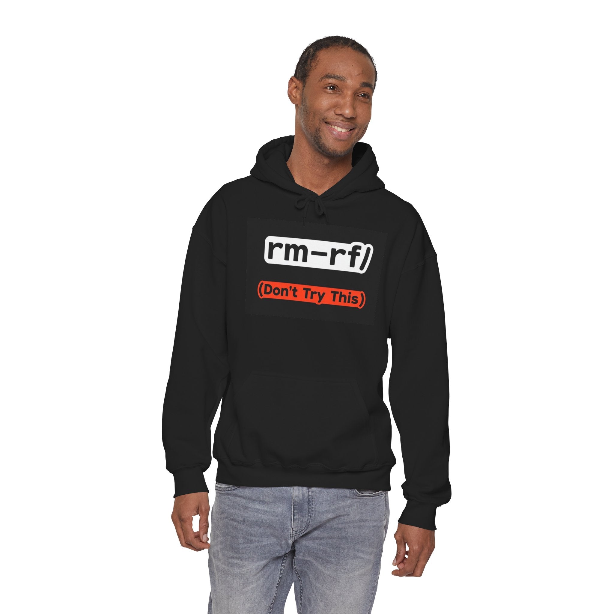 "rm–rf/ (Don't Try This)" — Funny Linux/Devops Command Hoodie