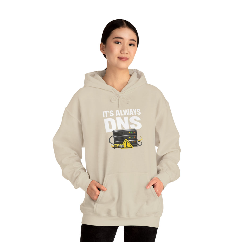 "It's Always DNS" Tech Humor Unisex Heavy Blend™ Hoodie