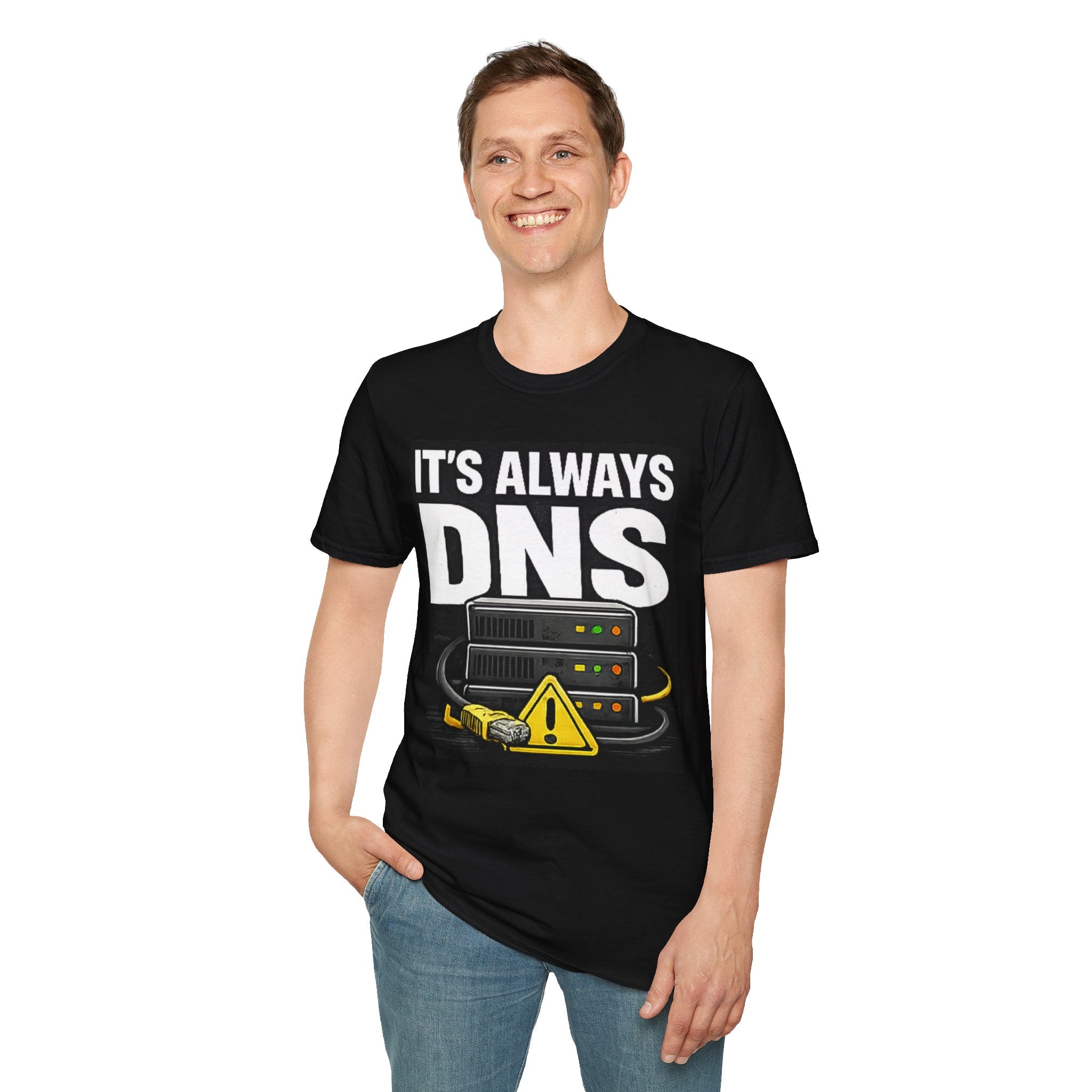 "It's Always DNS" Funny IT Tech Humor T-Shirt