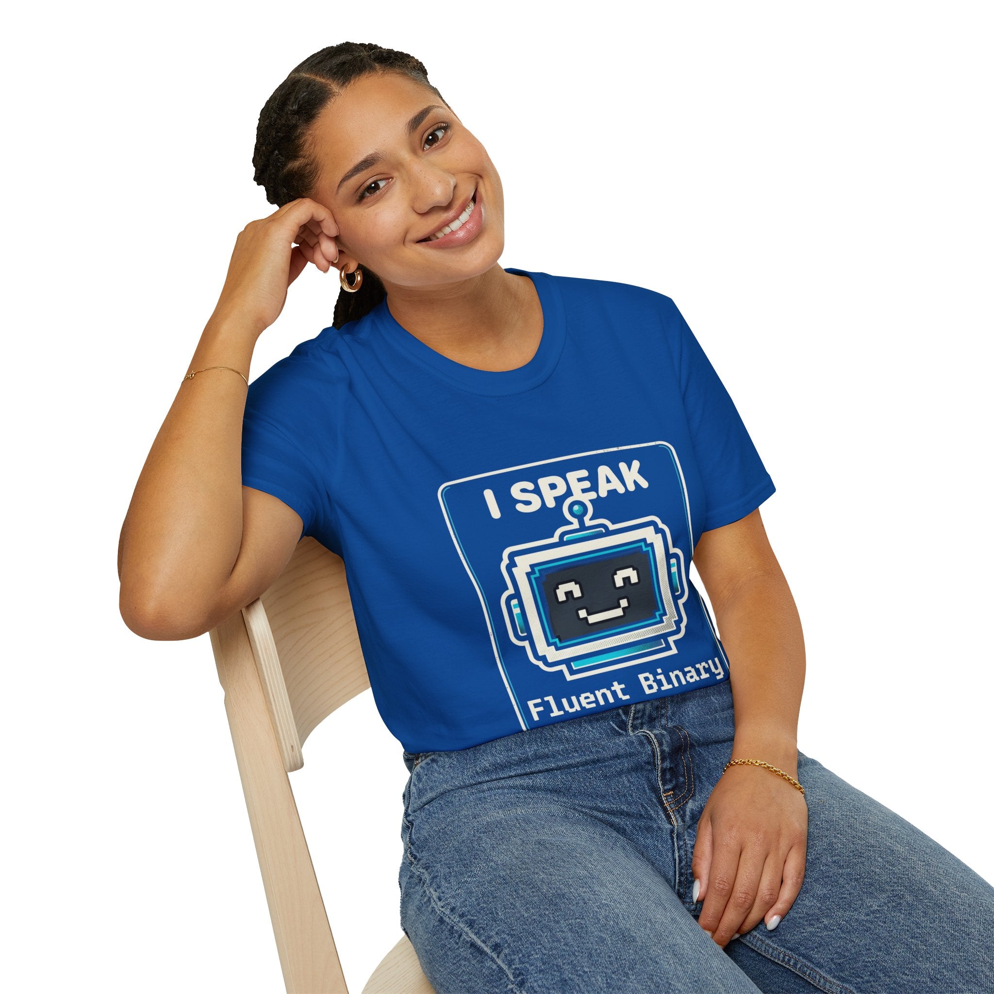 "I Speak Fluent Binary" Funny IT Programmer Tech Humor Graphic Tee