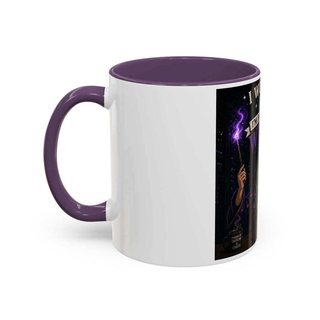 "I Work in IT... I'm Basically a Wizard" Funny IT Tech Support Humor Coffee Mug