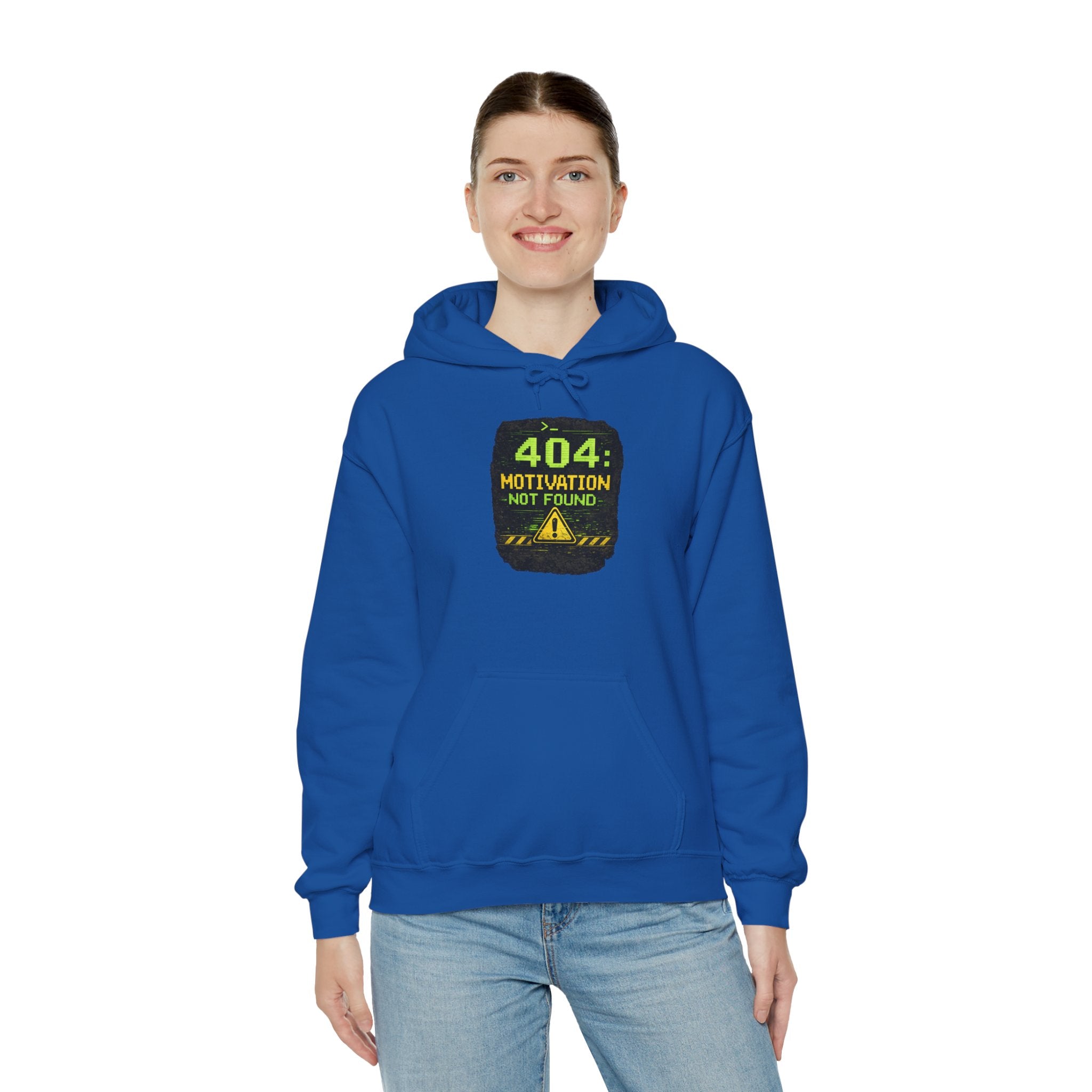 "Error 404 Motivation Not Found" IT Humor Unisex Heavy Blend™ Hoodie