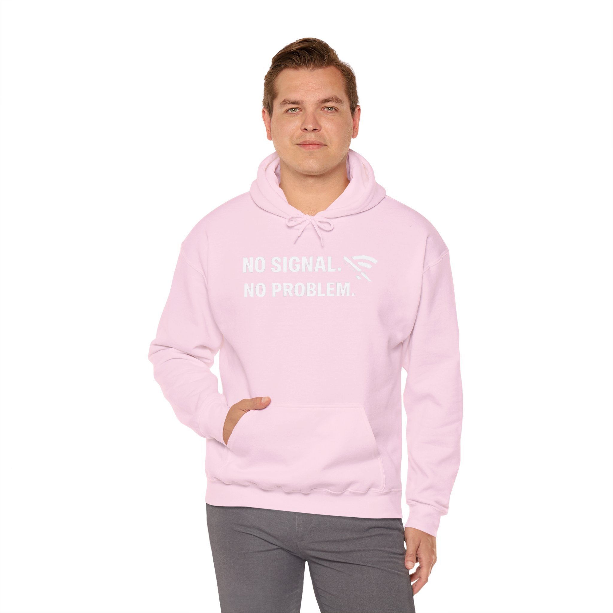 "No Signal, No Problem" IT Humor Unisex Heavy Blend™ Hoodie